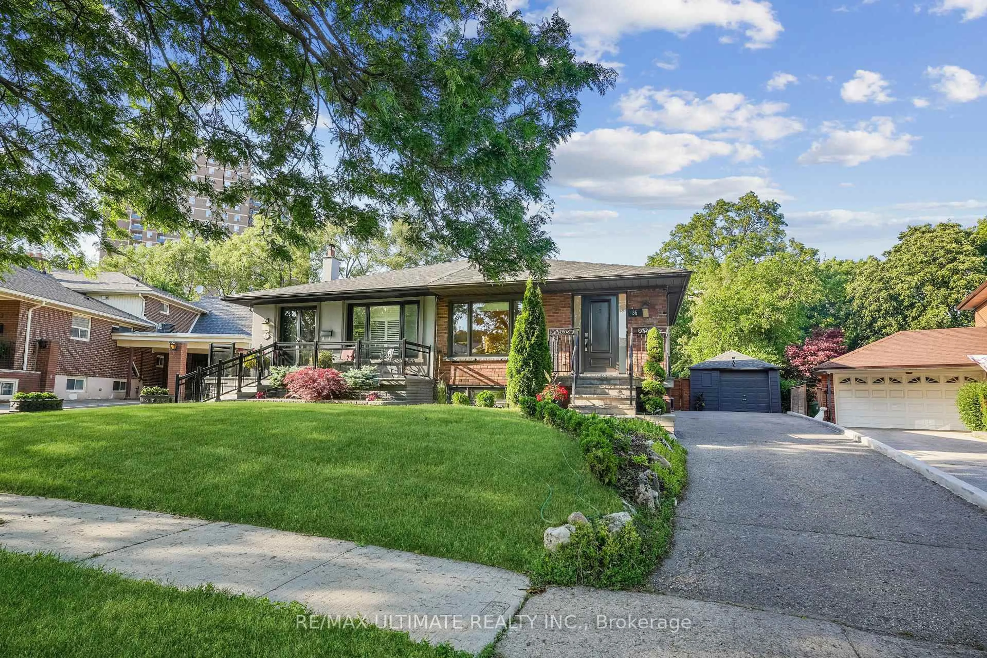 Home with brick exterior material, street for 35 Lemonwood Dr, Toronto Ontario M9A 4L3