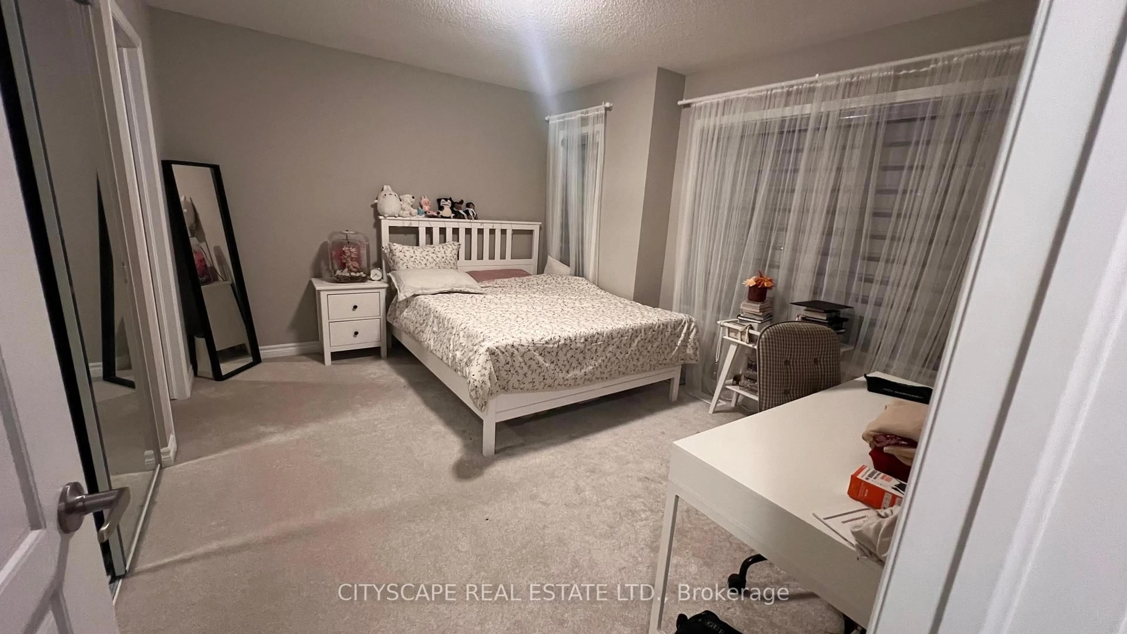 Bedroom with bed, unknown for 1330 Farmstead Dr, Milton Ontario L9E 1K9