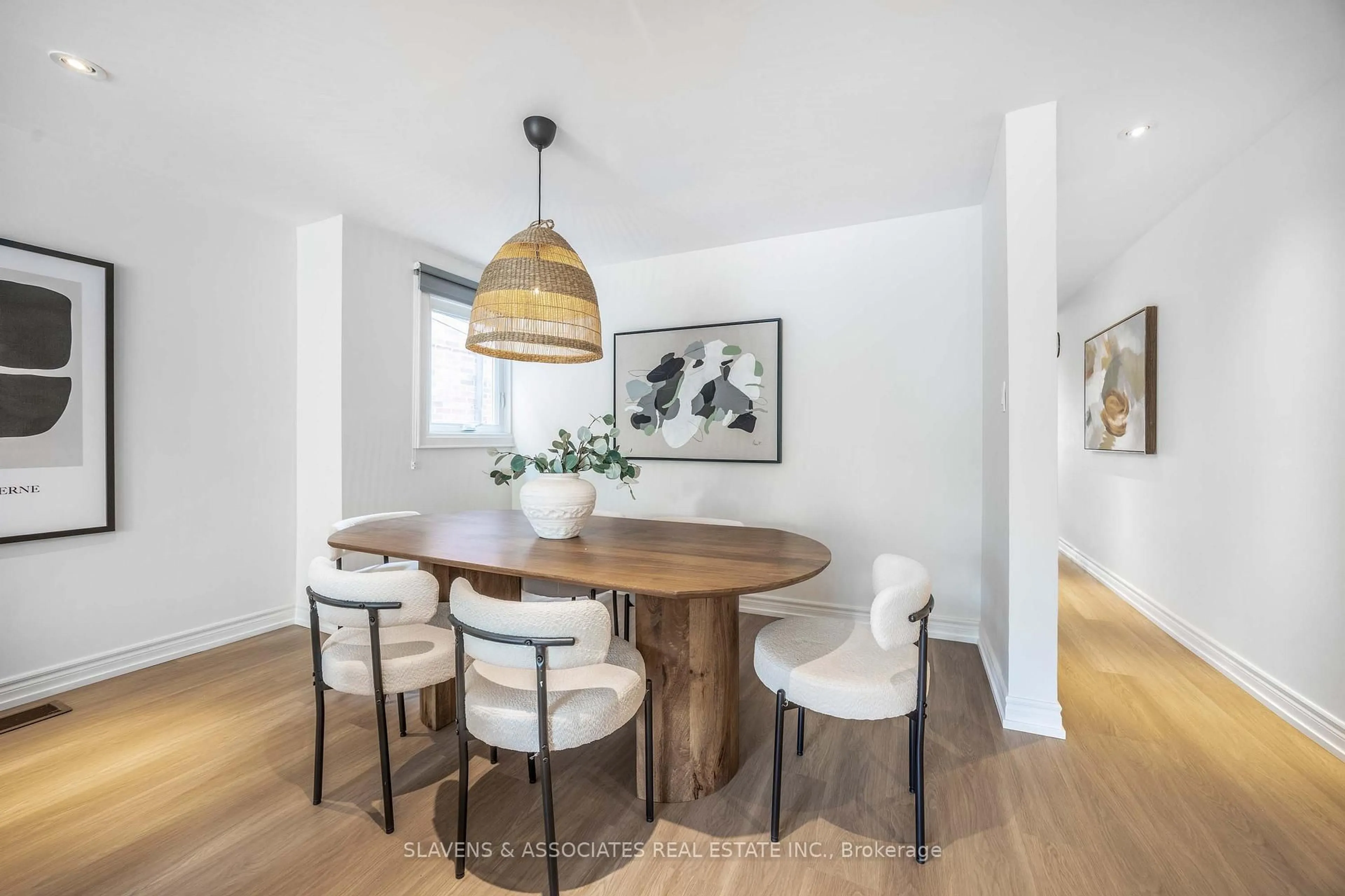 Dining room, wood/laminate floor for 759 Shaw St, Toronto Ontario M6G 3L9