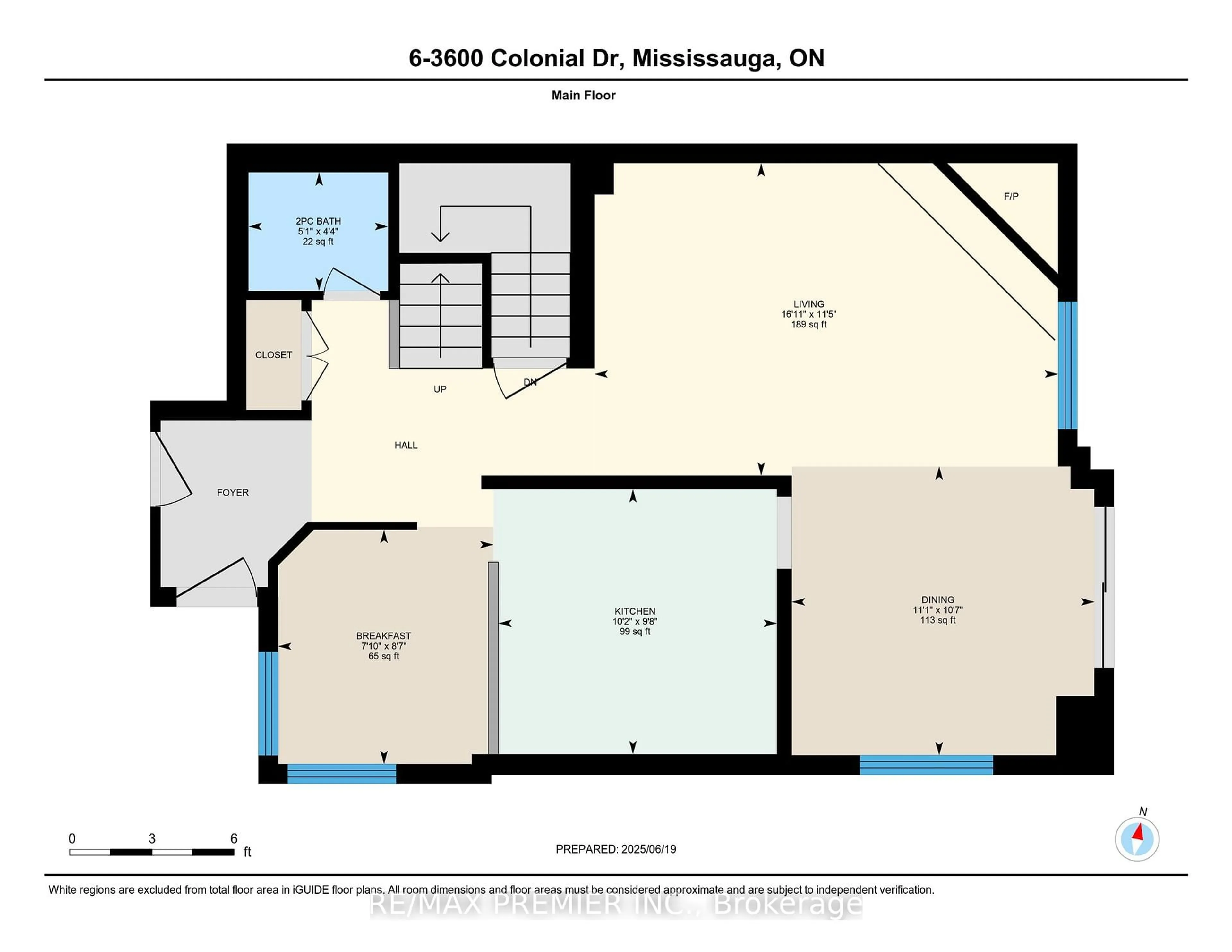 Floor plan for 3600 Colonial Dr #6, Mississauga Ontario L5L 5P5
