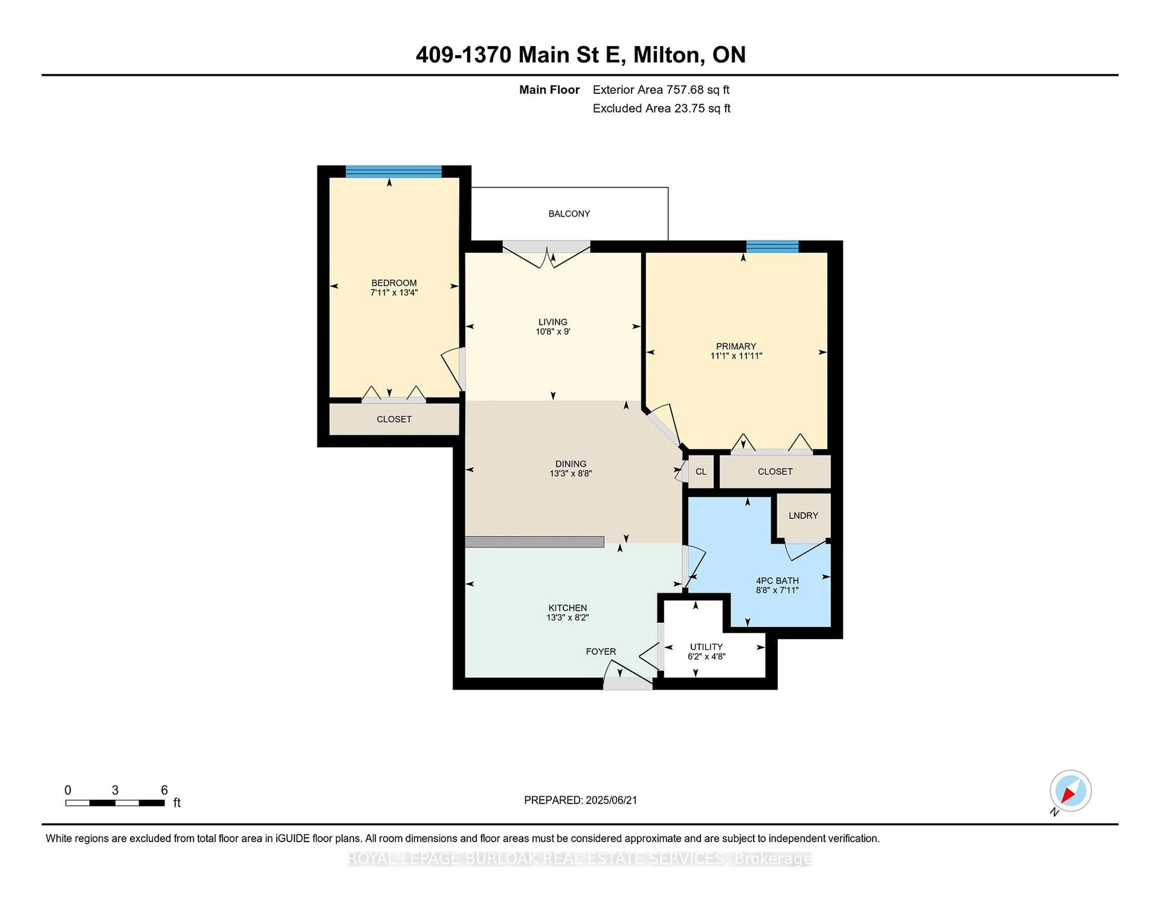 Floor plan for 1370 Main St #409, Milton Ontario L9T 7S8