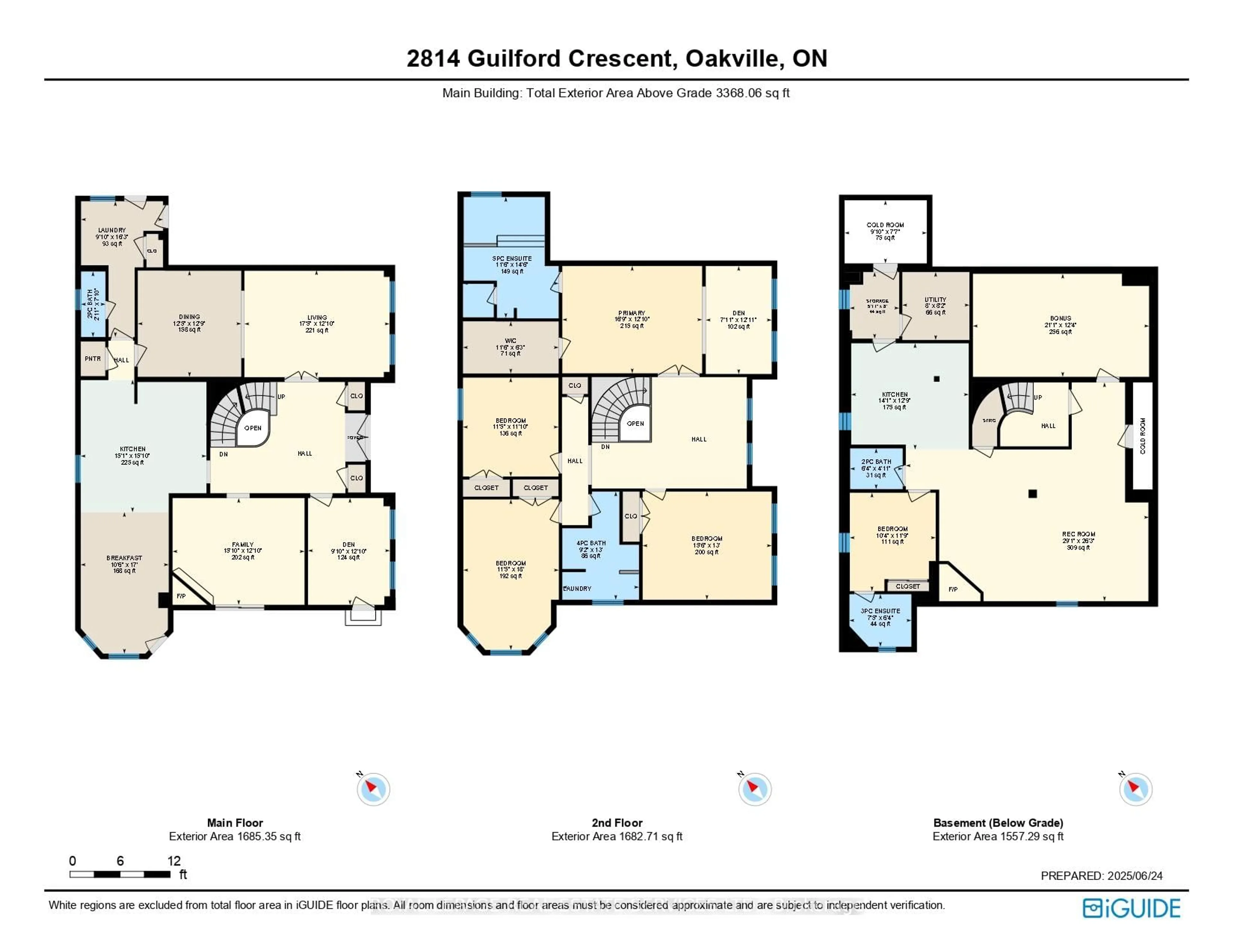 Floor plan for 2814 Guilford Cres, Oakville Ontario L6J 6Z5