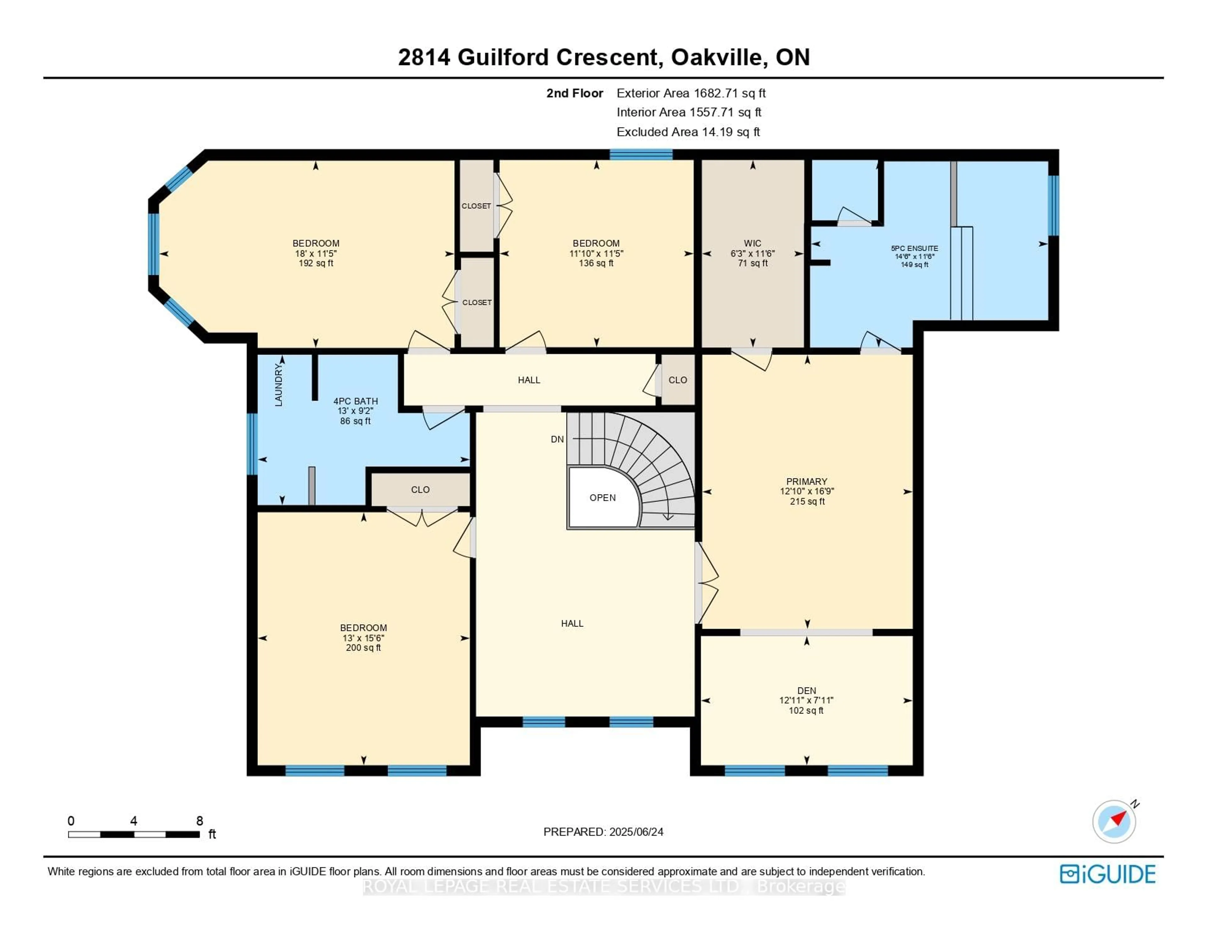 Floor plan for 2814 Guilford Cres, Oakville Ontario L6J 6Z5