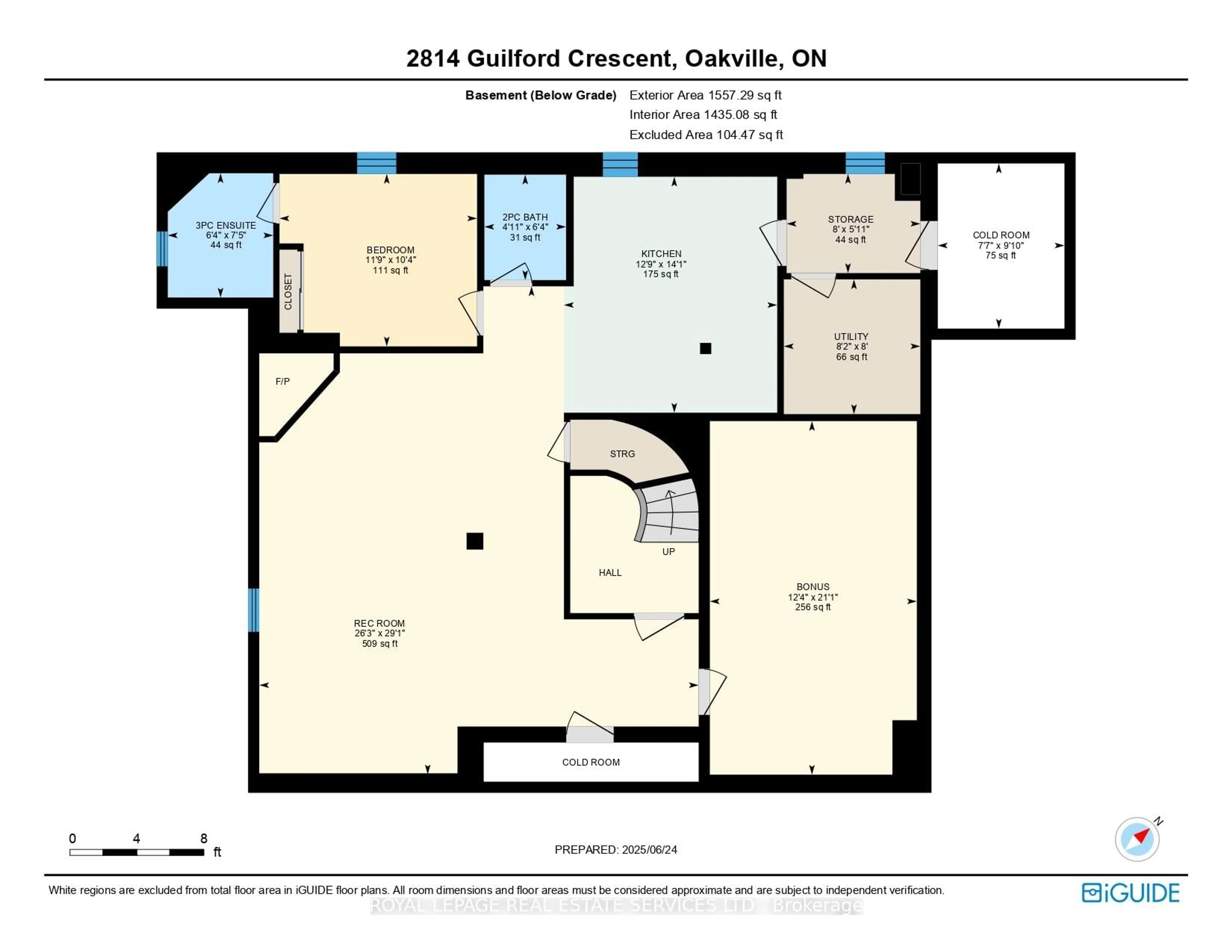 Floor plan for 2814 Guilford Cres, Oakville Ontario L6J 6Z5