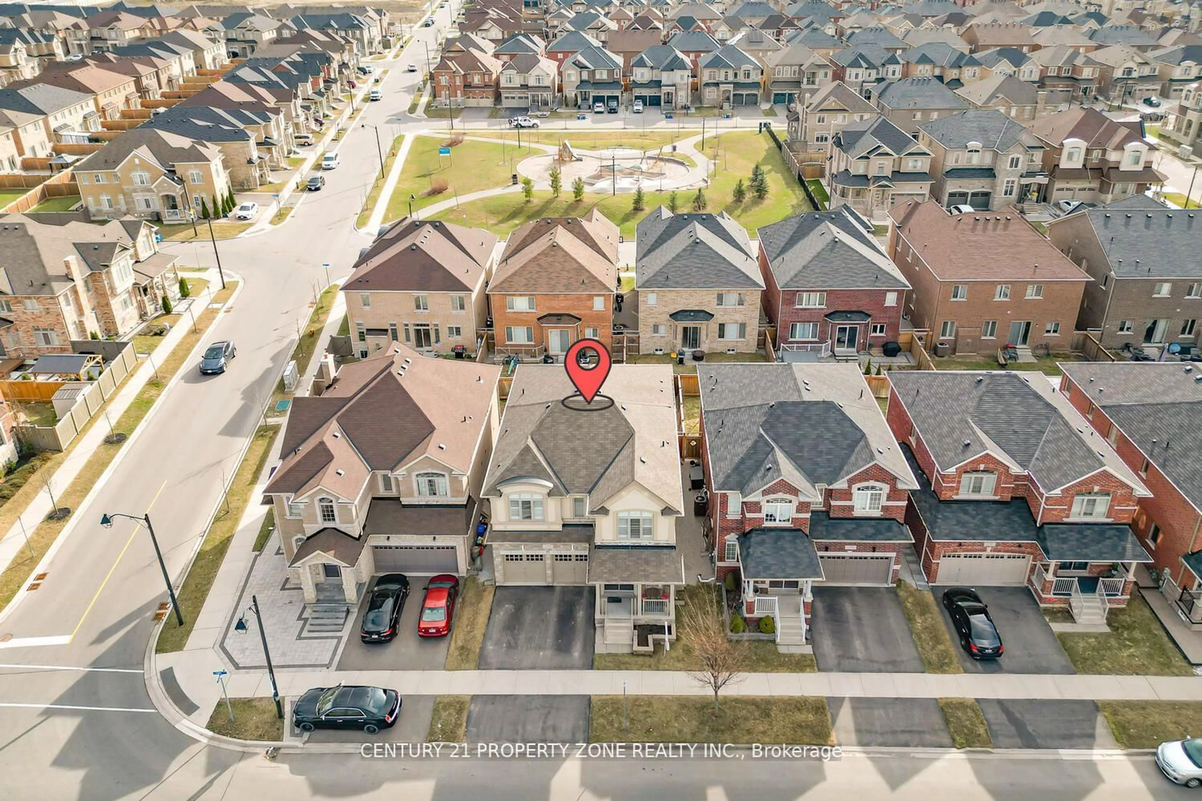 A pic from outside/outdoor area/front of a property/back of a property/a pic from drone, street for 1544 Leger Way, Milton Ontario L9E 1H4