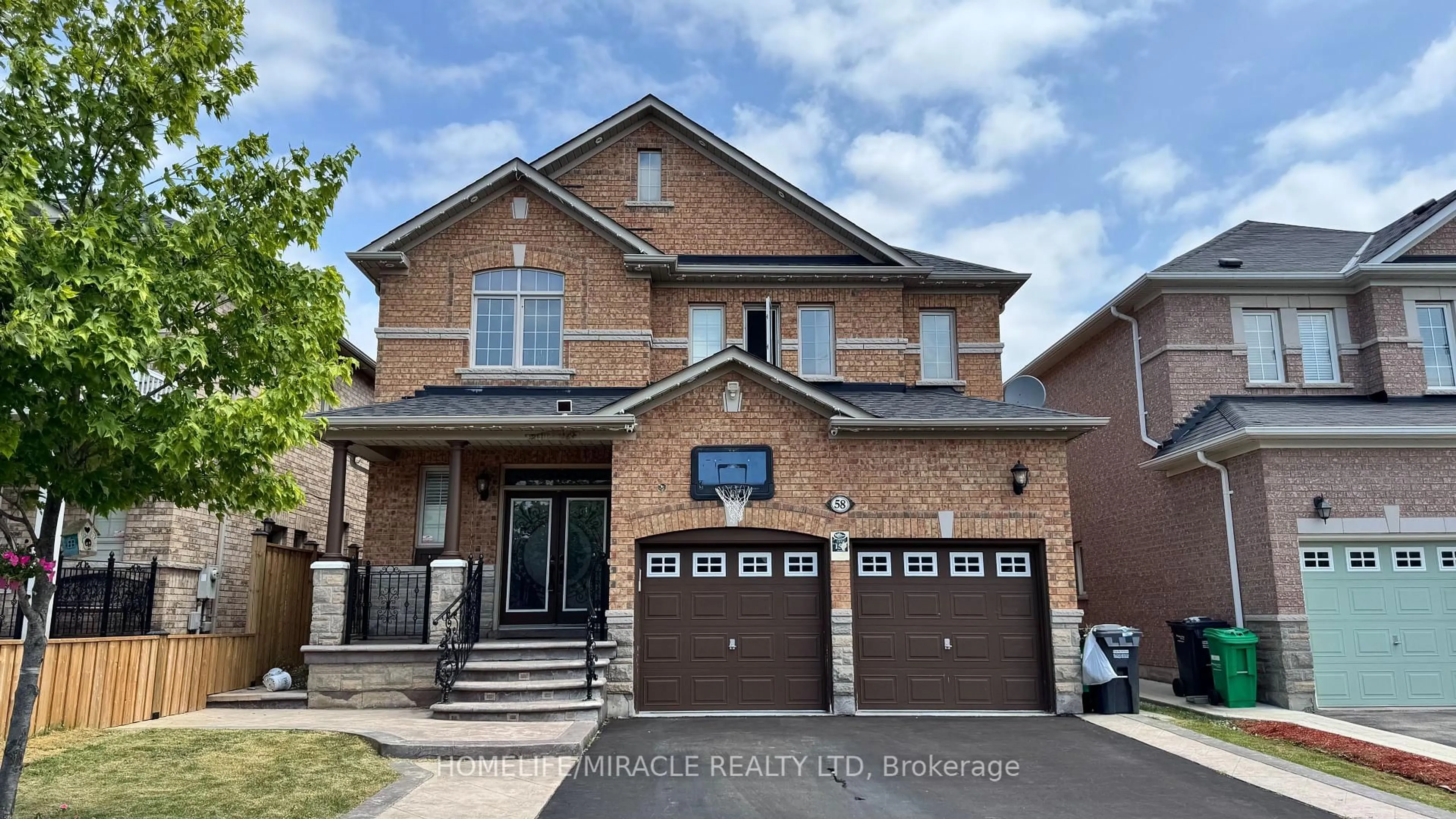 Home with brick exterior material, street for 58 Dovehaven Cres. Cres, Brampton Ontario L6P 2N8
