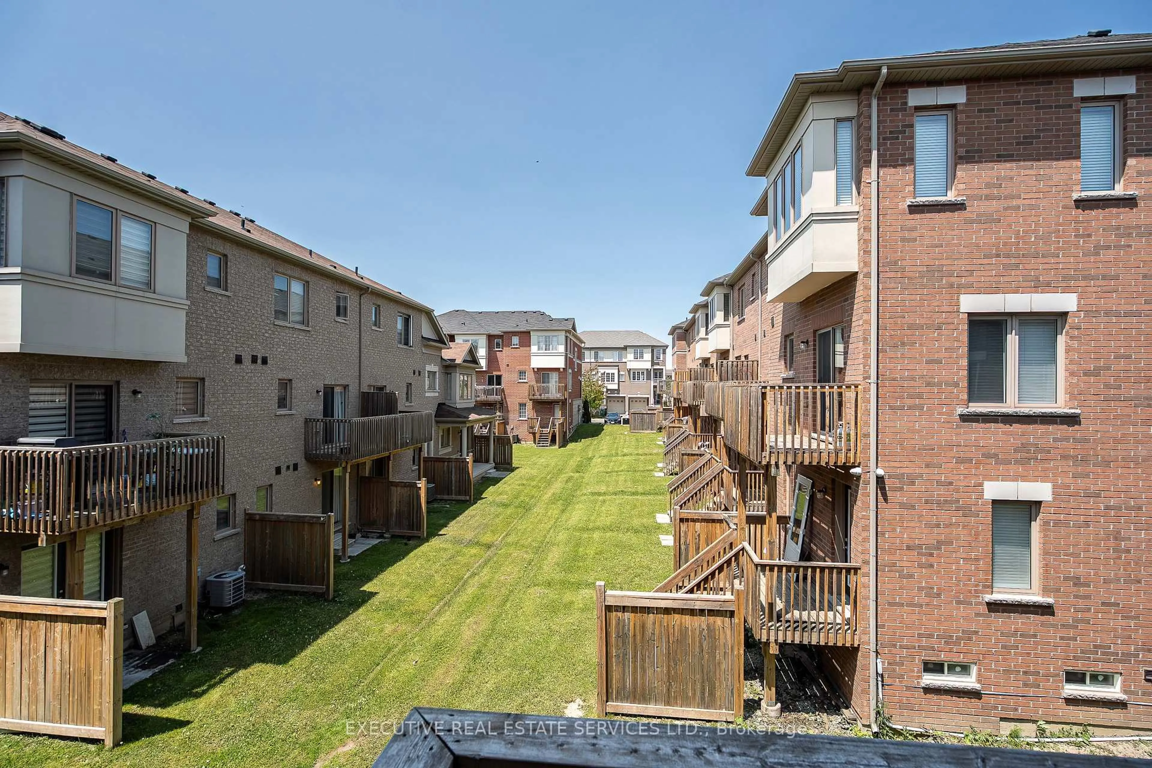 Patio, city buildings view from balcony for 6 Abercove Clse, Brampton Ontario L6Y 6E6