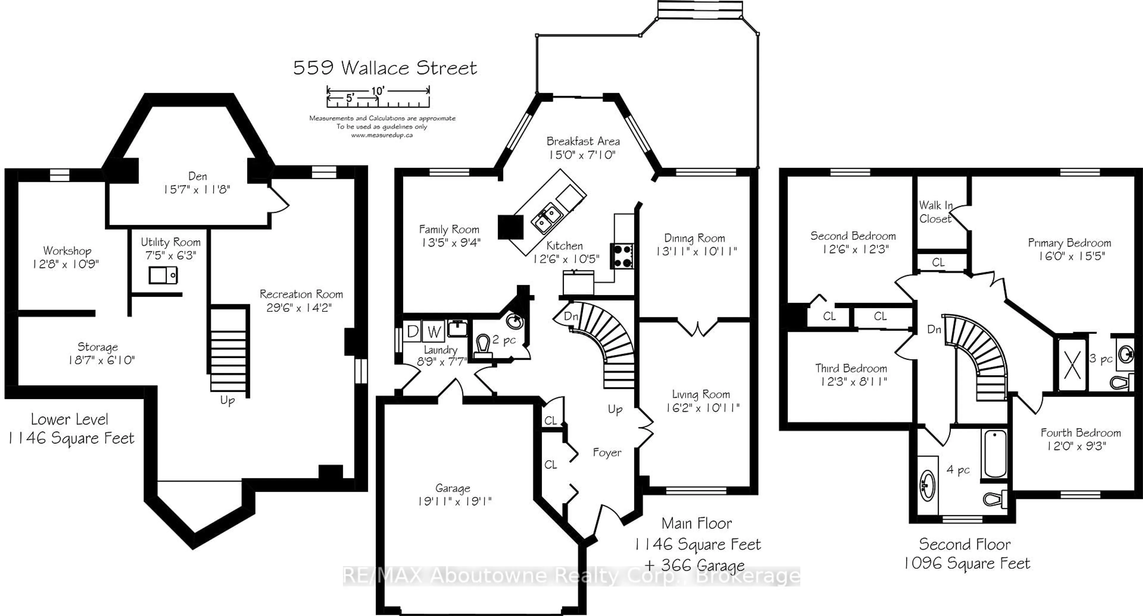 Floor plan for 559 Wallace St, Burlington Ontario L7S 1Z8