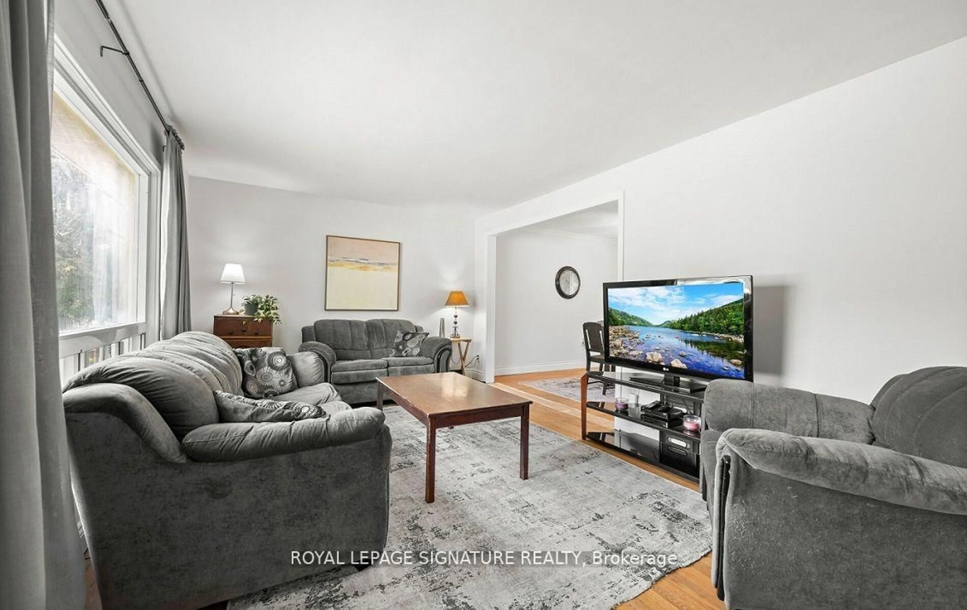 Living room with furniture, unknown for 129 Allenby Ave, Toronto Ontario M9W 1T2
