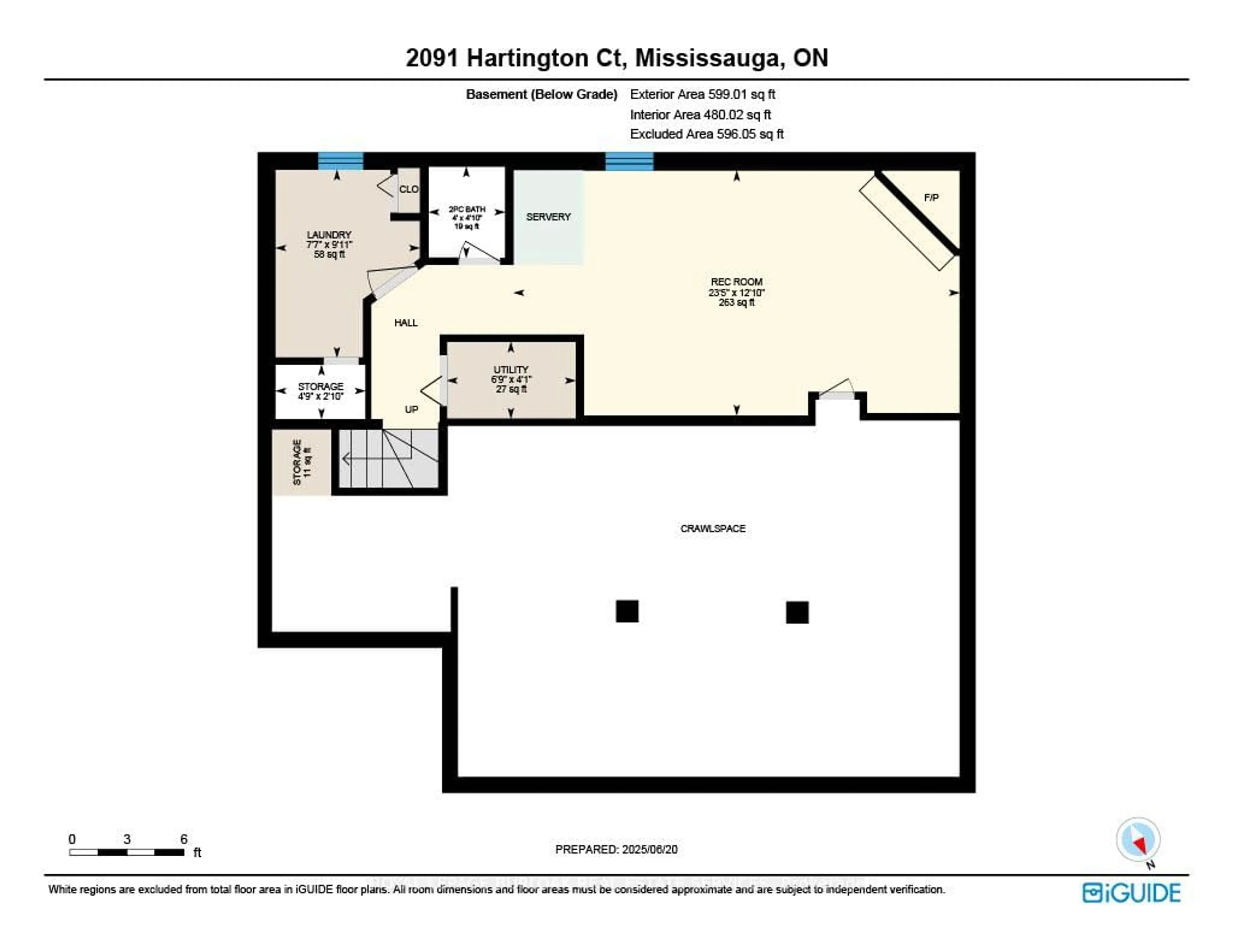 Floor plan for 2091 Hartington Crt, Mississauga Ontario L5J 2G8