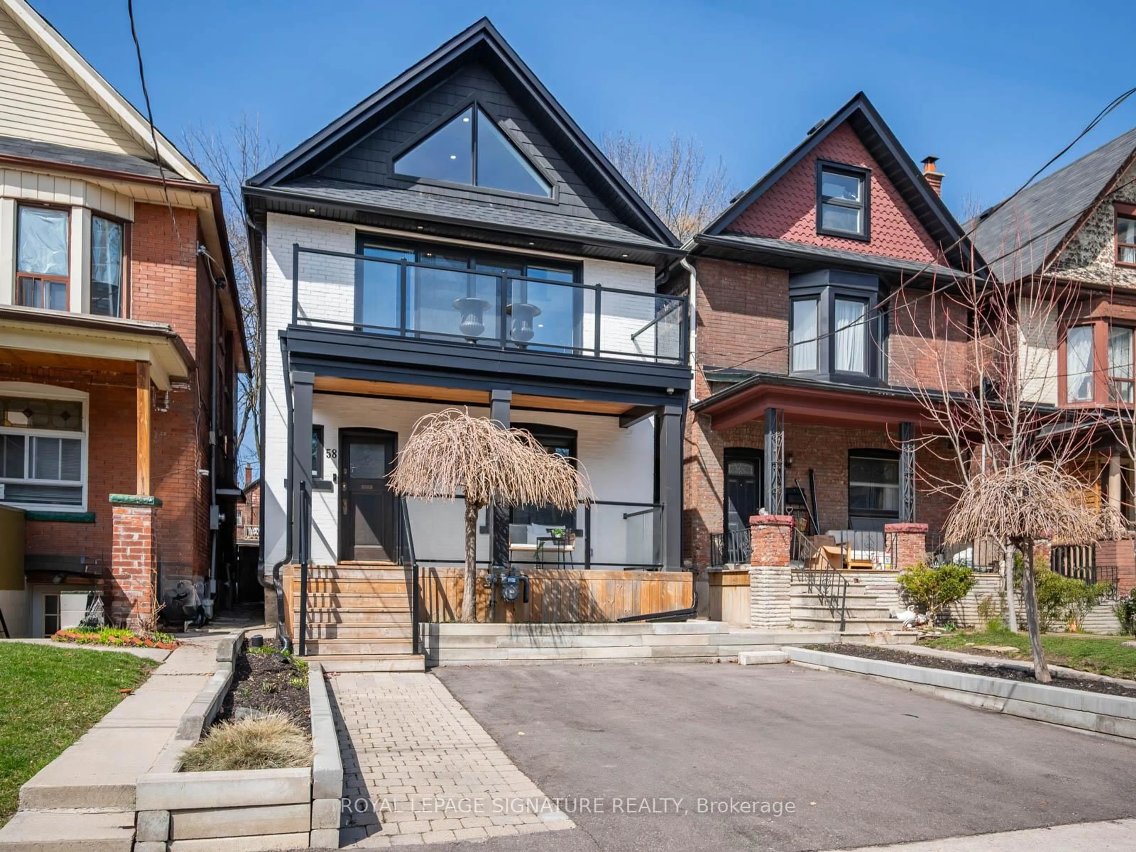 Home with brick exterior material, street for 58 Harvard Ave, Toronto Ontario M6R 1C6