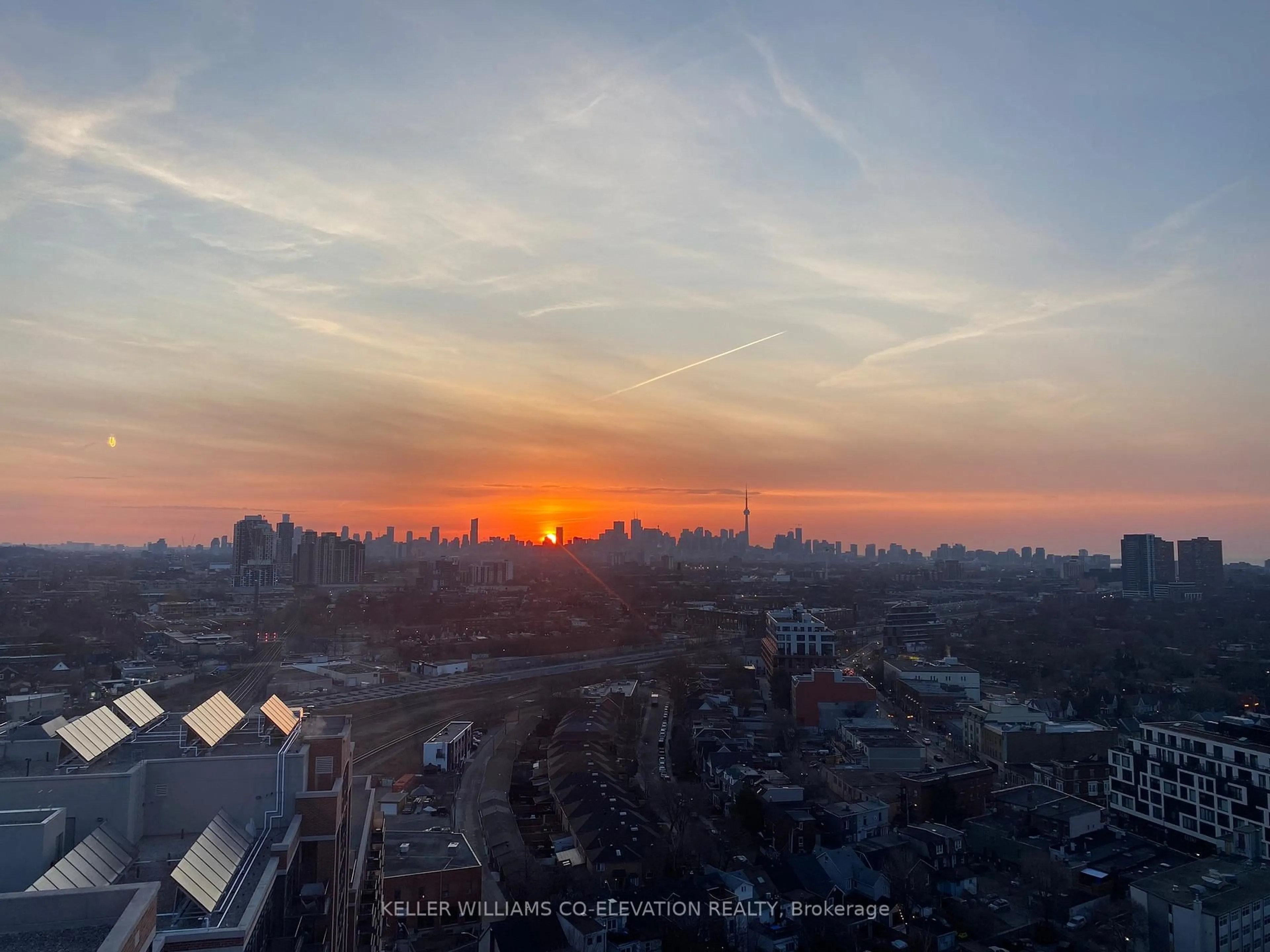 A pic from outside/outdoor area/front of a property/back of a property/a pic from drone, city buildings view from balcony for 60 Heintzman St #2306, Toronto Ontario M6P 5A1