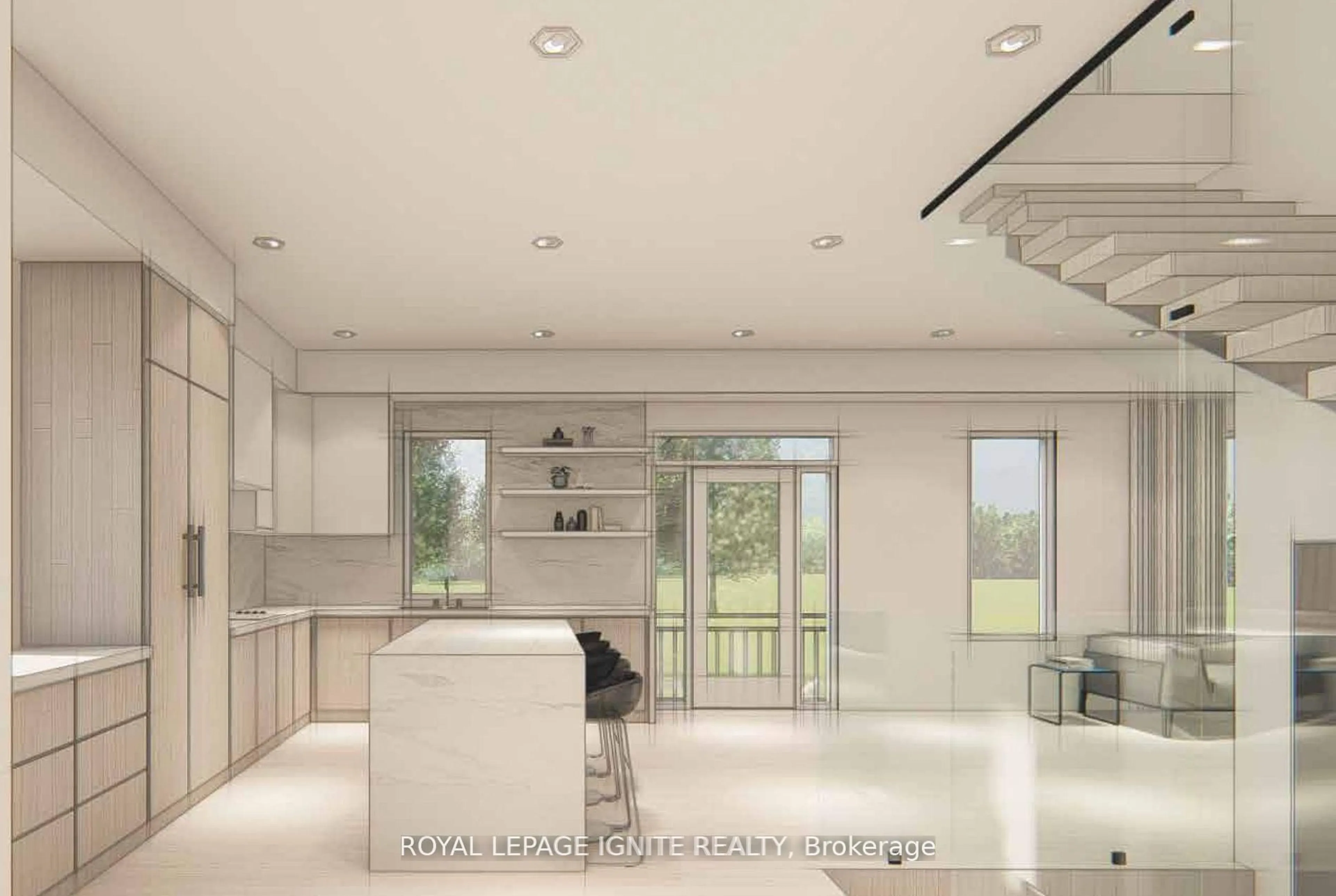 Contemporary kitchen, ceramic/tile floor for 229 Falstaff Ave, Toronto Ontario M6L 2G2