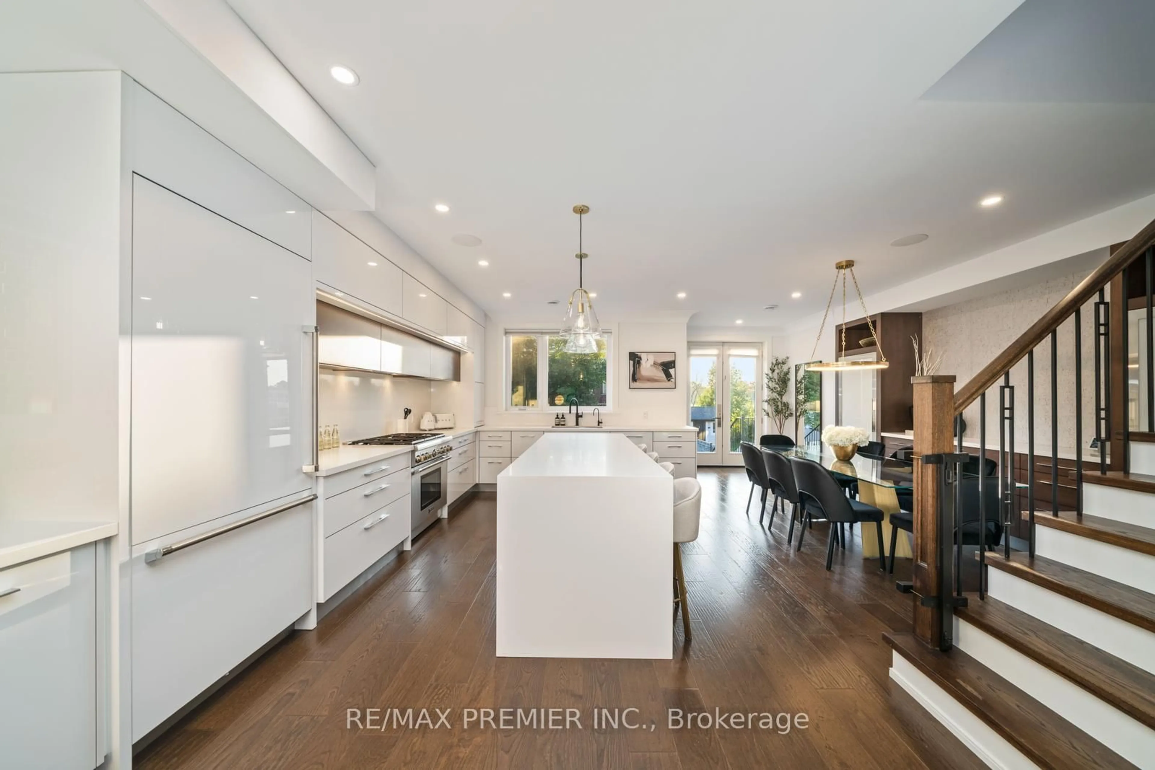 Open concept kitchen, ceramic/tile floor for 56A Bellman Ave, Toronto Ontario M8W 4A4