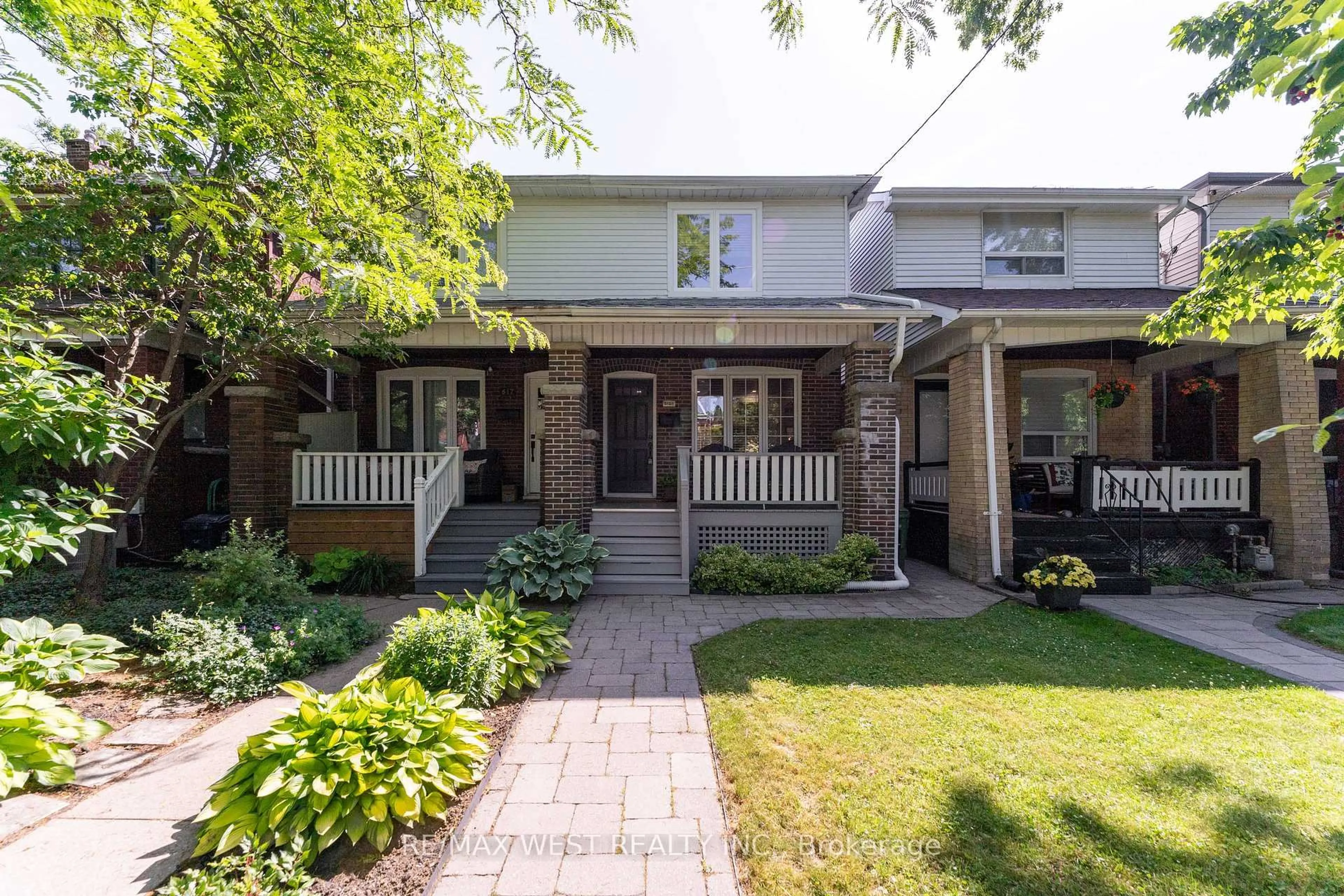 Home with brick exterior material, street for 615A Durie St, Toronto Ontario M6S 3H2