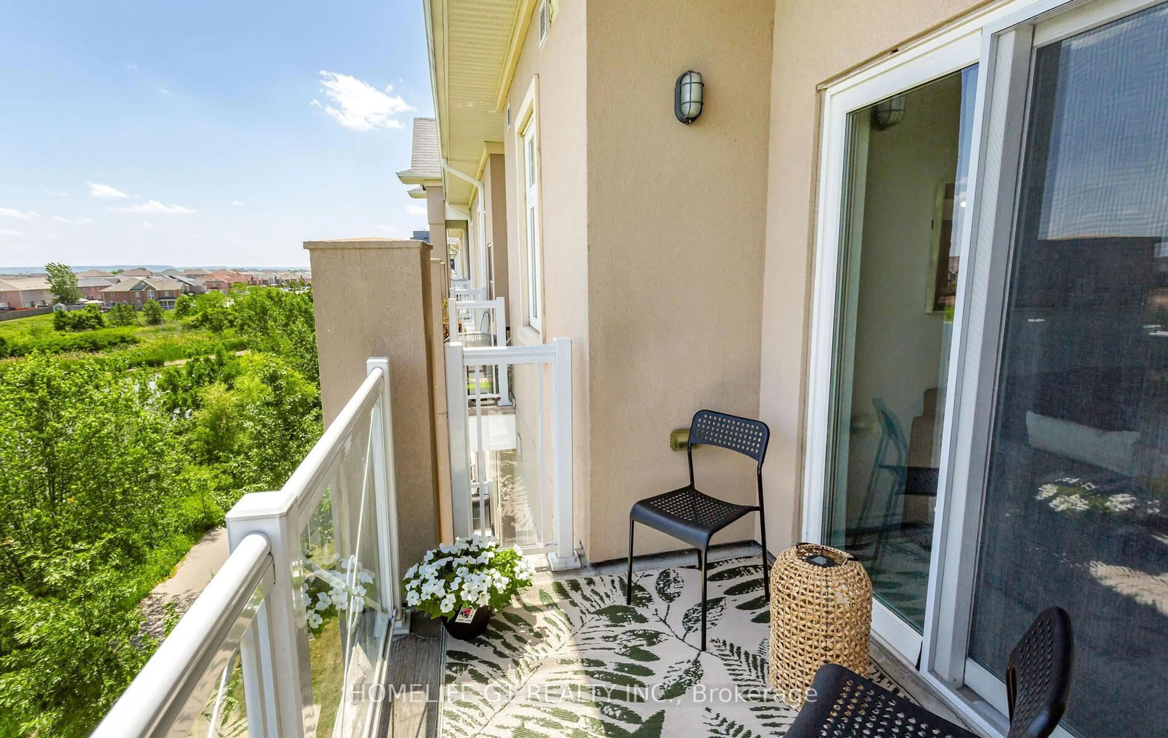 Balcony in the apartment, city buildings view from balcony for 1370 Costigan Rd #403, Milton Ontario L9T 8X7