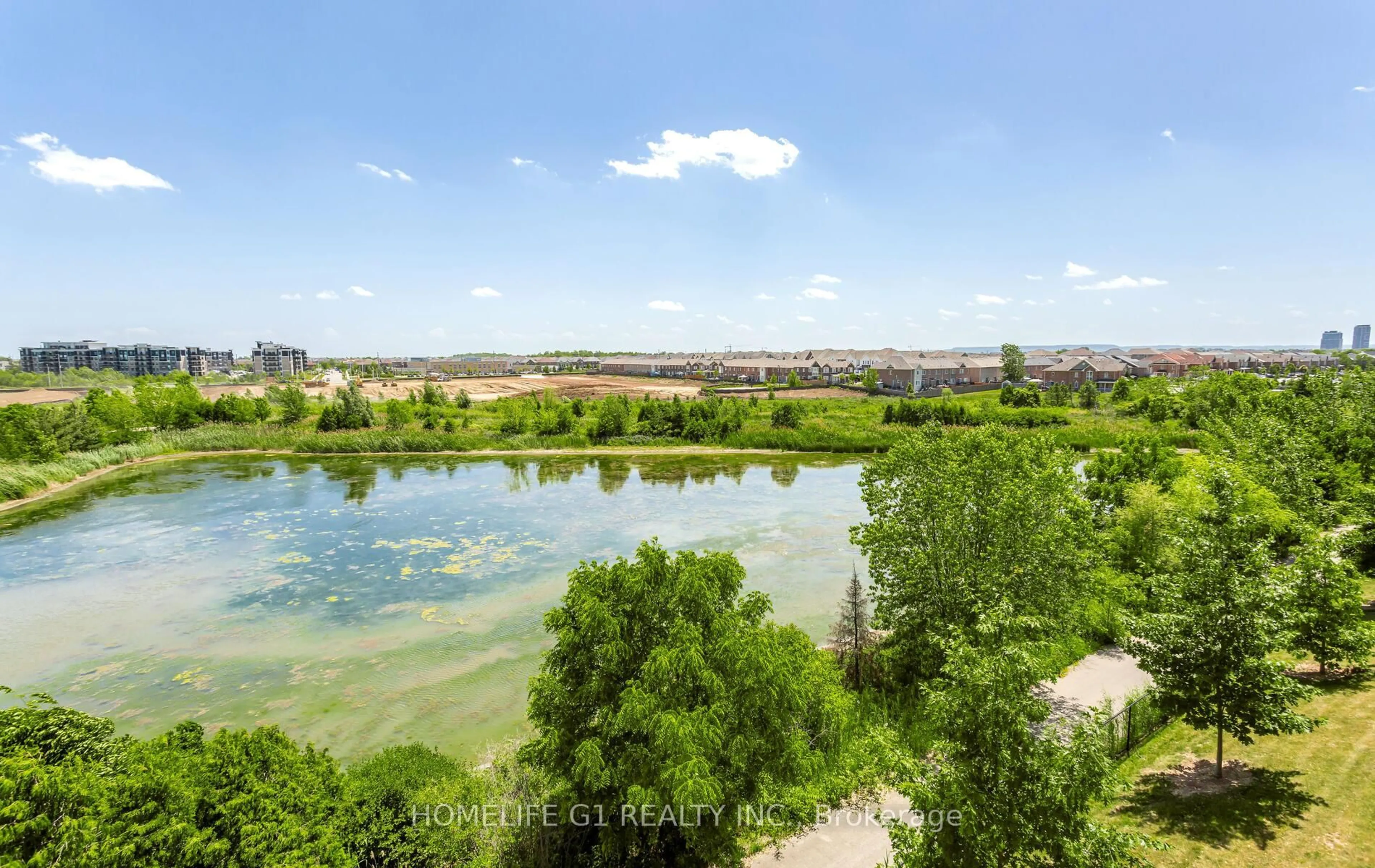 A pic from outside/outdoor area/front of a property/back of a property/a pic from drone, water/lake/river/ocean view for 1370 Costigan Rd #403, Milton Ontario L9T 8X7