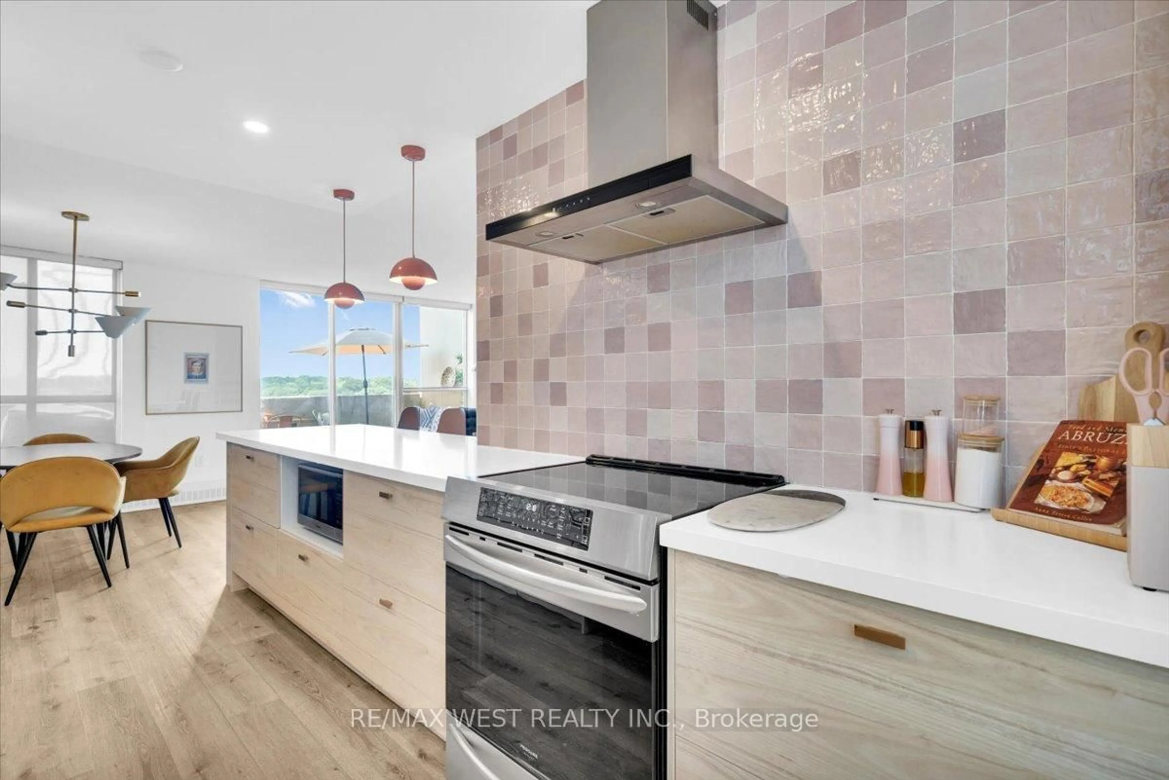 Contemporary kitchen, ceramic/tile floor for 35 Ormskirk Ave #501, Toronto Ontario M6S 1A8