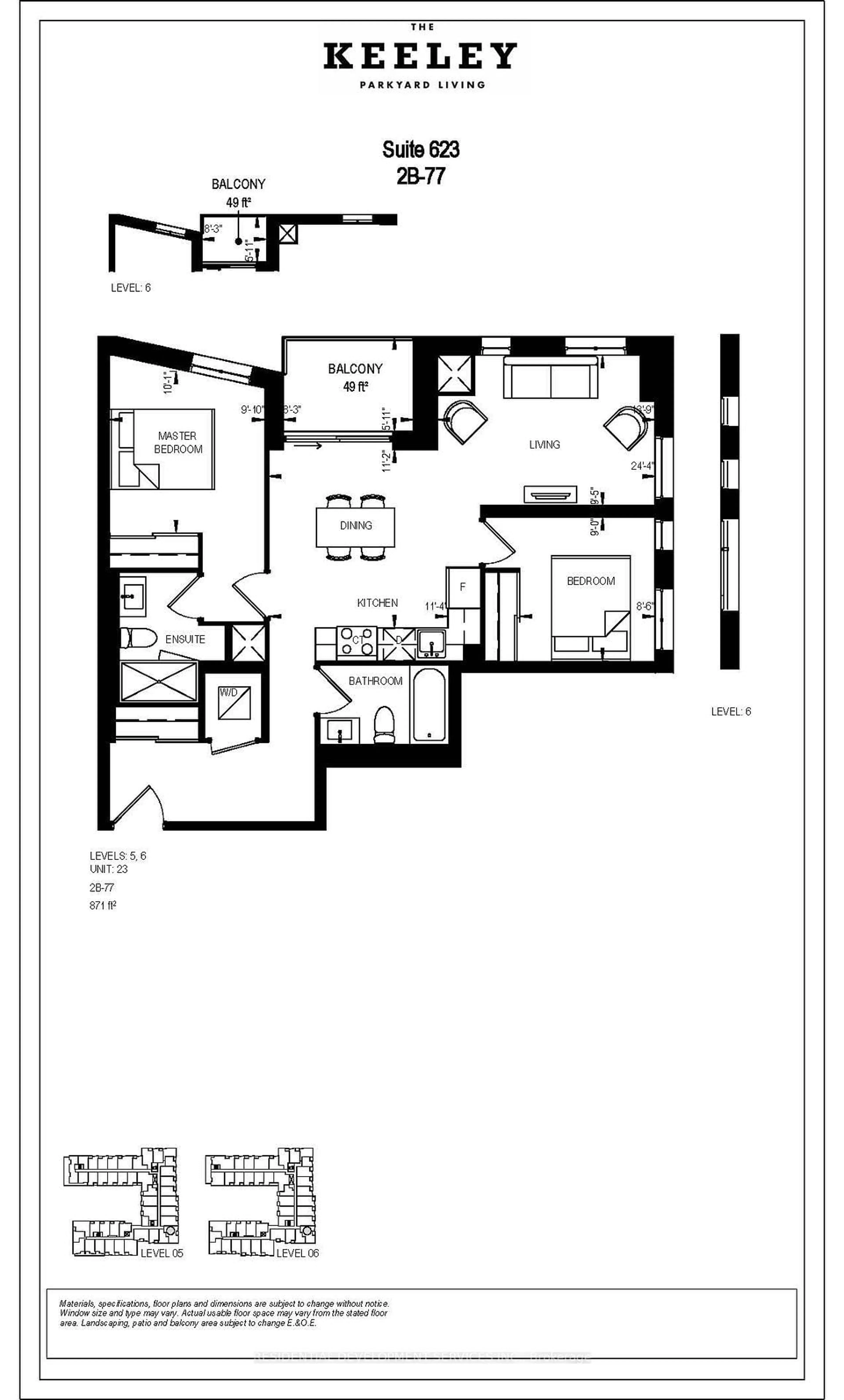 Floor plan for 3100 Keele St #623, Toronto Ontario M3M 0E1