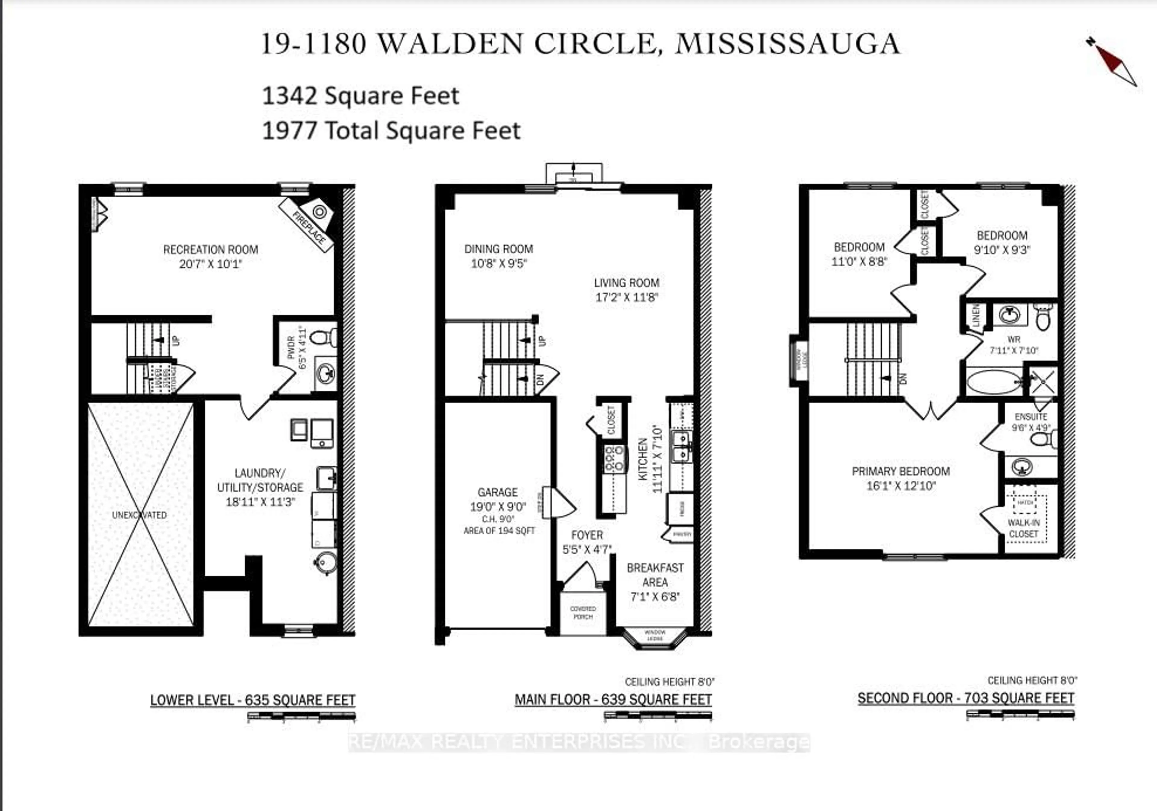 Floor plan for 1180 Walden Circ #19, Mississauga Ontario L5J 4J9