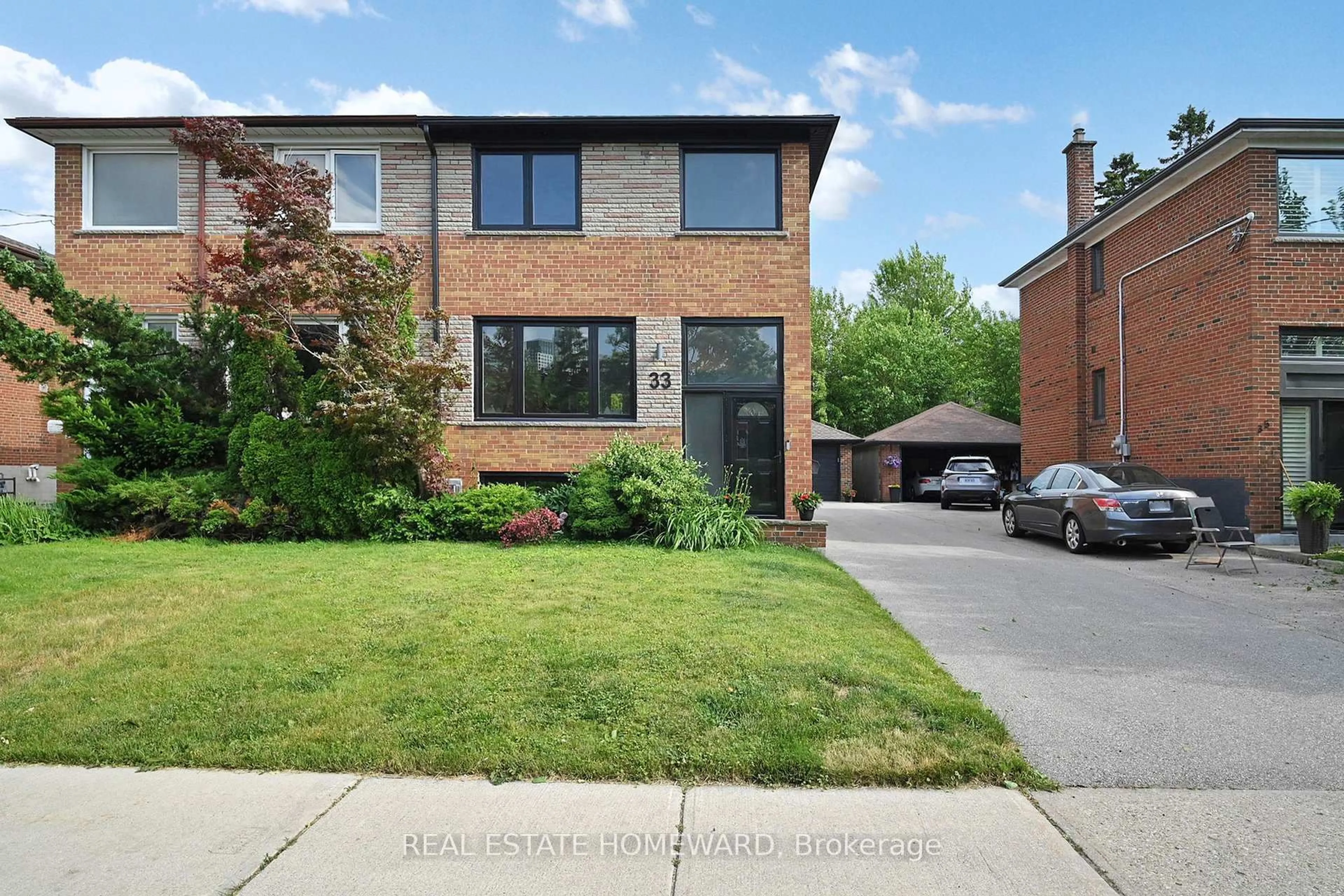 Home with brick exterior material, street for 33 Graystone Gdns, Toronto Ontario M8Z 3C2
