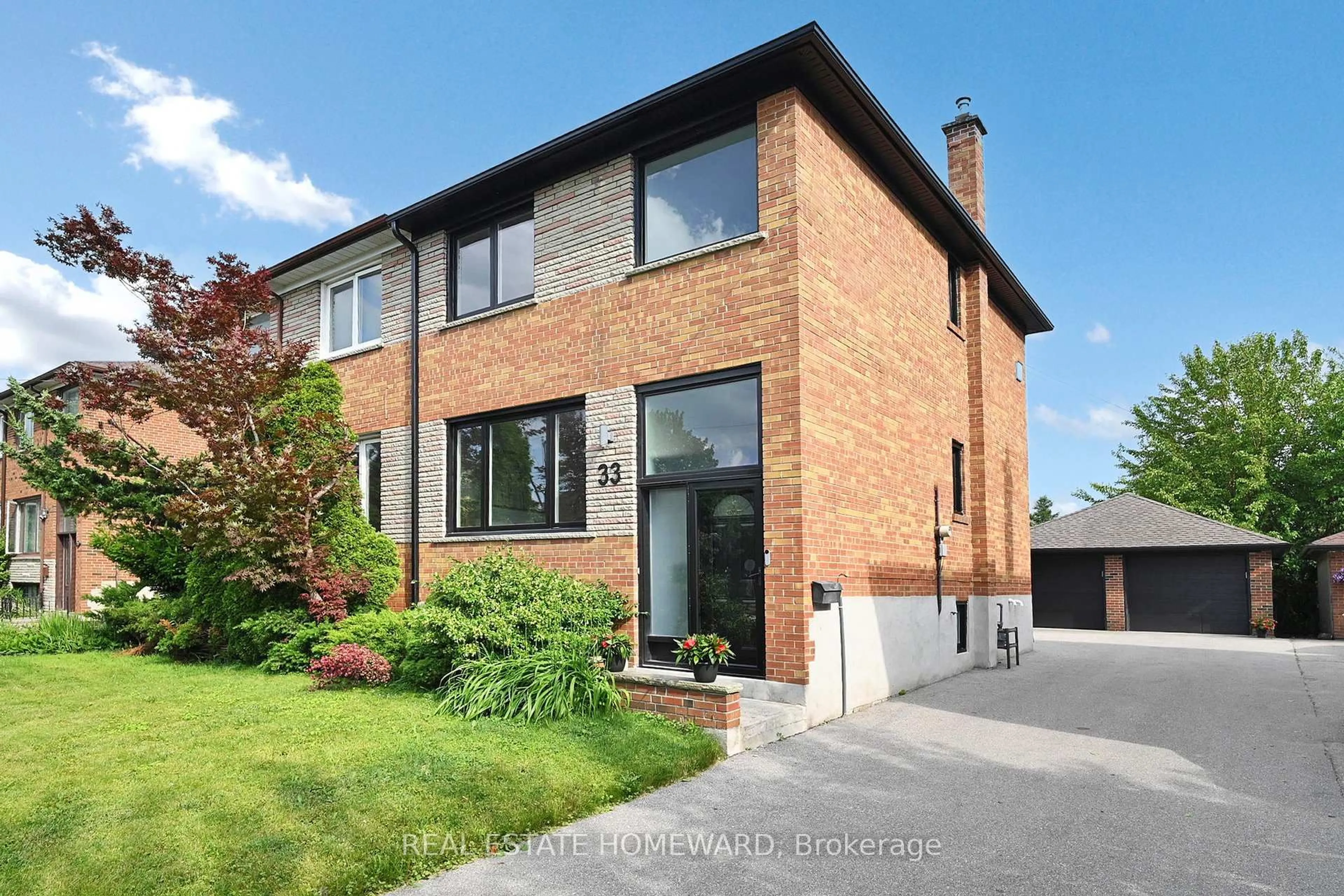 Home with brick exterior material, street for 33 Graystone Gdns, Toronto Ontario M8Z 3C2