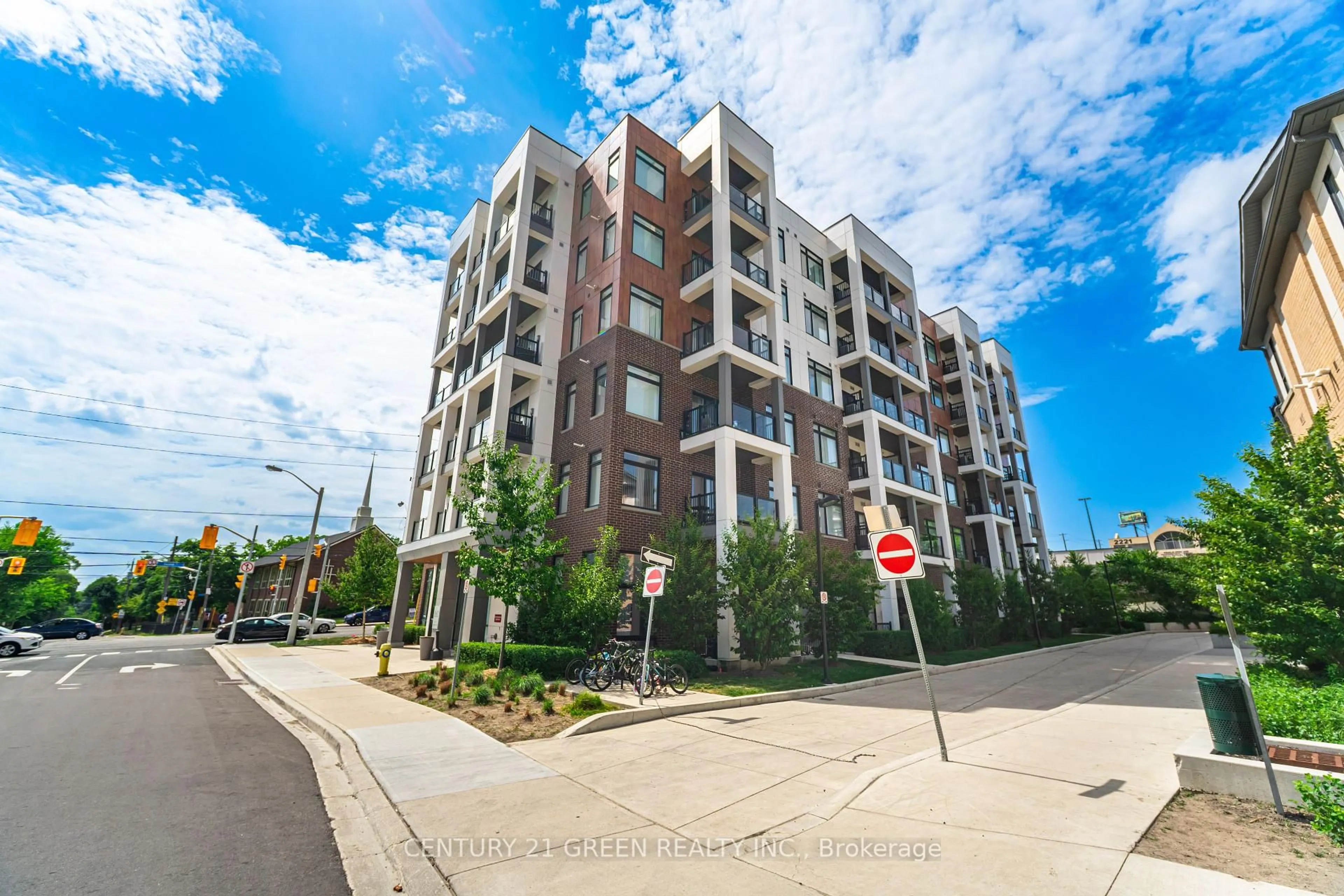 A pic from outside/outdoor area/front of a property/back of a property/a pic from drone, street for 160 Canon Jackson Dr #409, Toronto Ontario M6M 0B6
