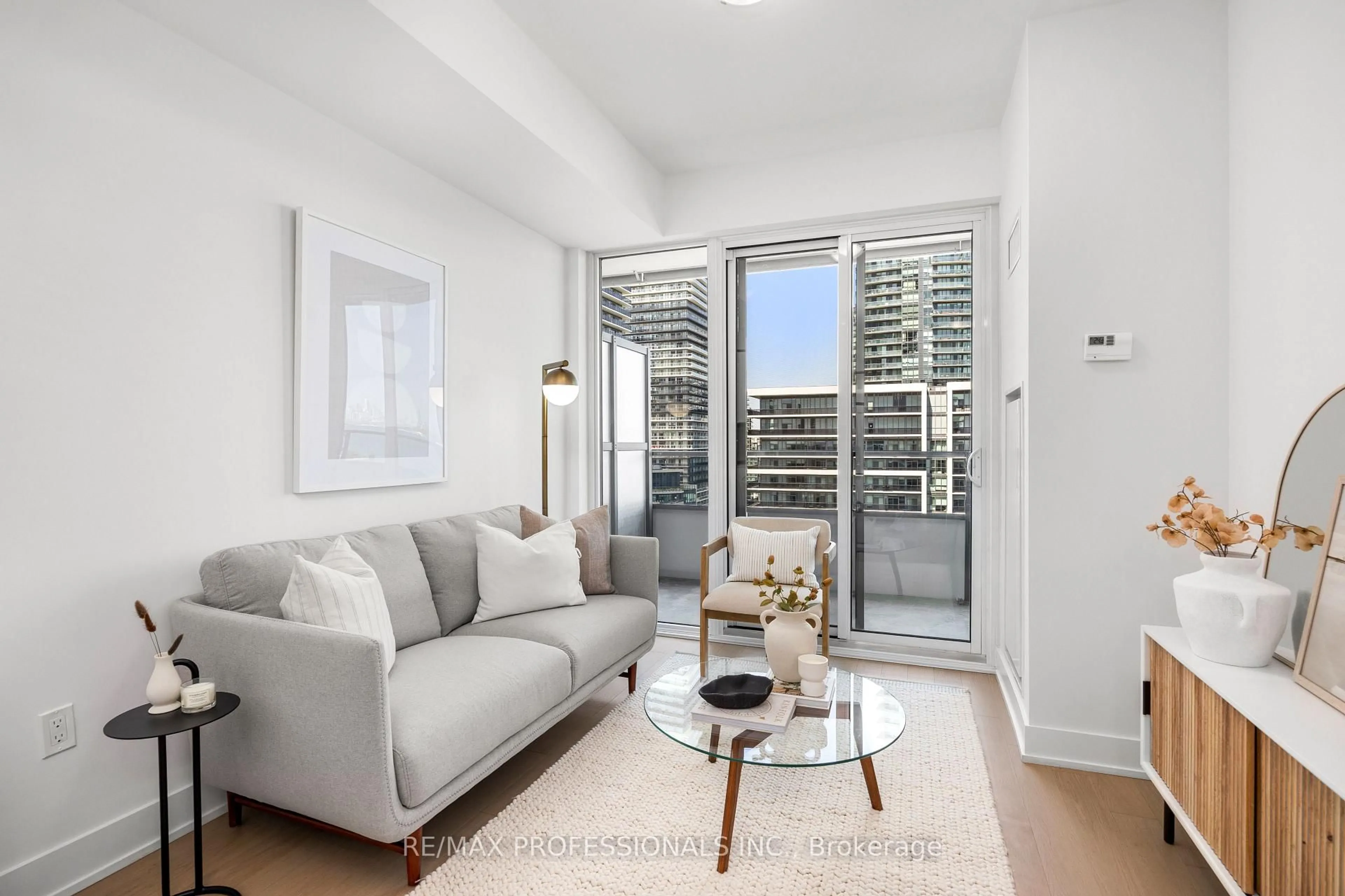 Living room with furniture, unknown for 20 Shore Breeze Dr #1406, Toronto Ontario M8V 0C7