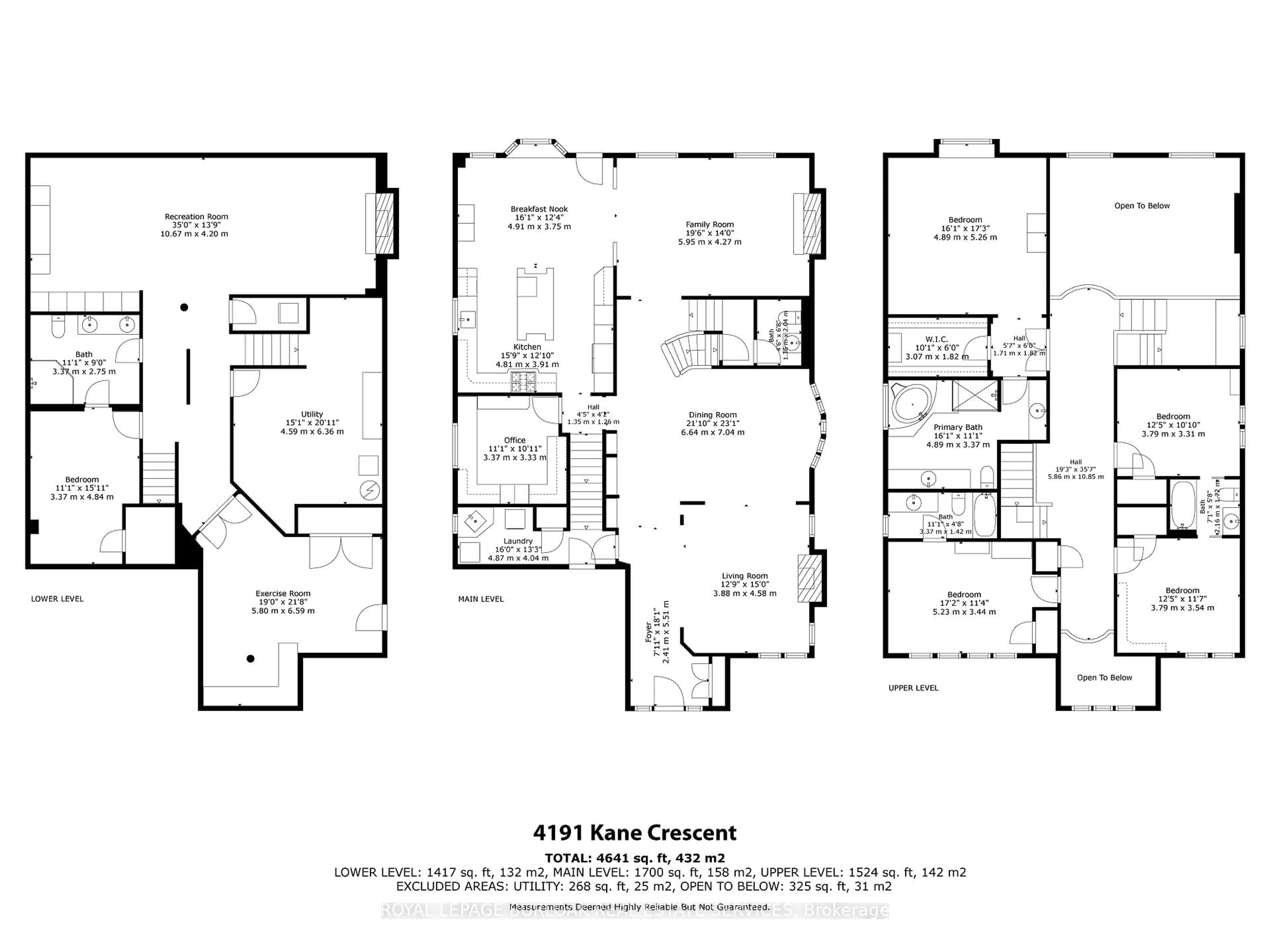Floor plan for 4191 Kane Cres, Burlington Ontario L7M 5B9