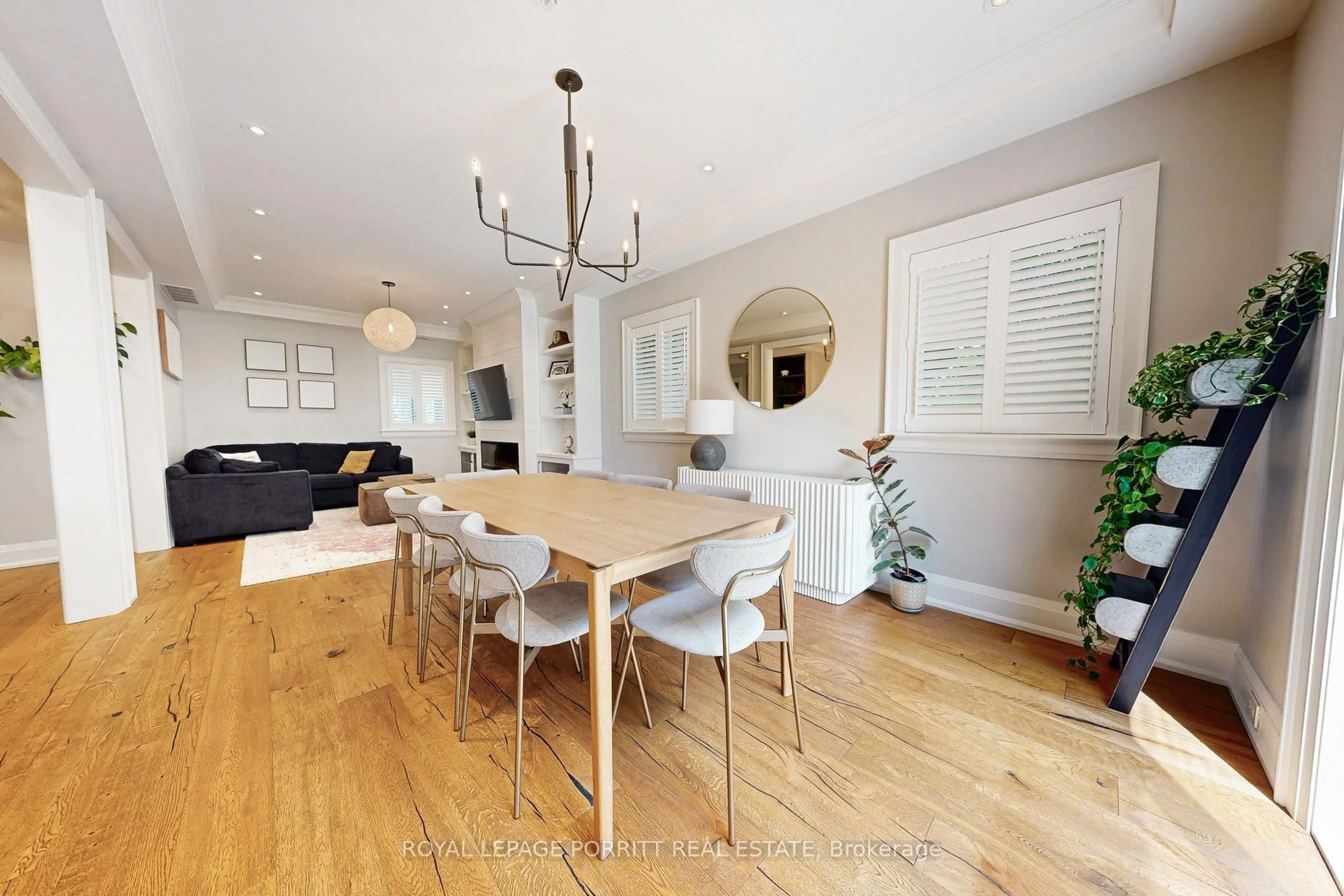 Dining room, wood/laminate floor for 10 Thirty First St, Toronto Ontario M8W 3E8