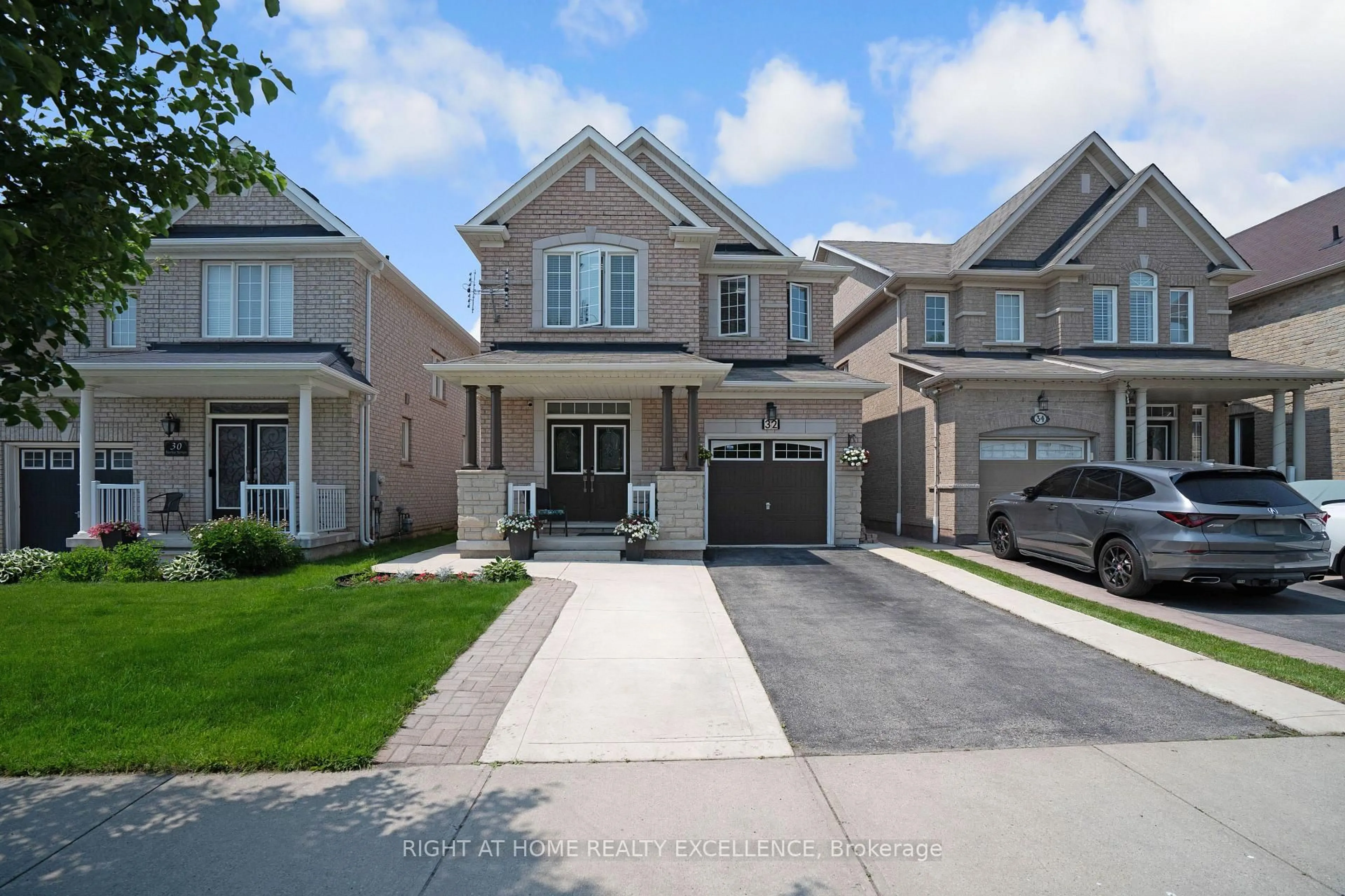 Home with brick exterior material, street for 32 Matthew Harrison St, Brampton Ontario L6P 3H1