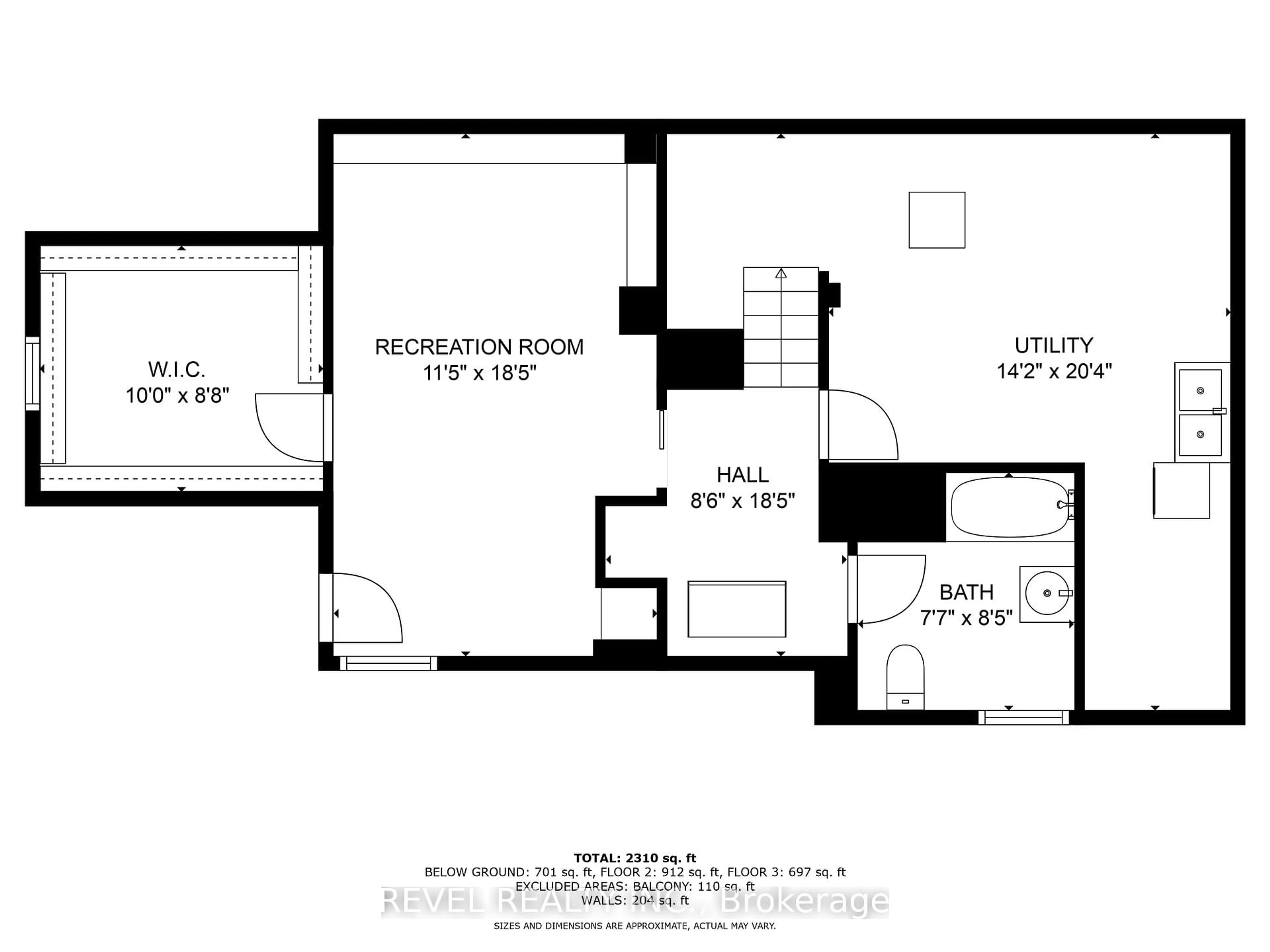Floor plan for 18 Glendale Ave Ave, Toronto Ontario M6R 2S7