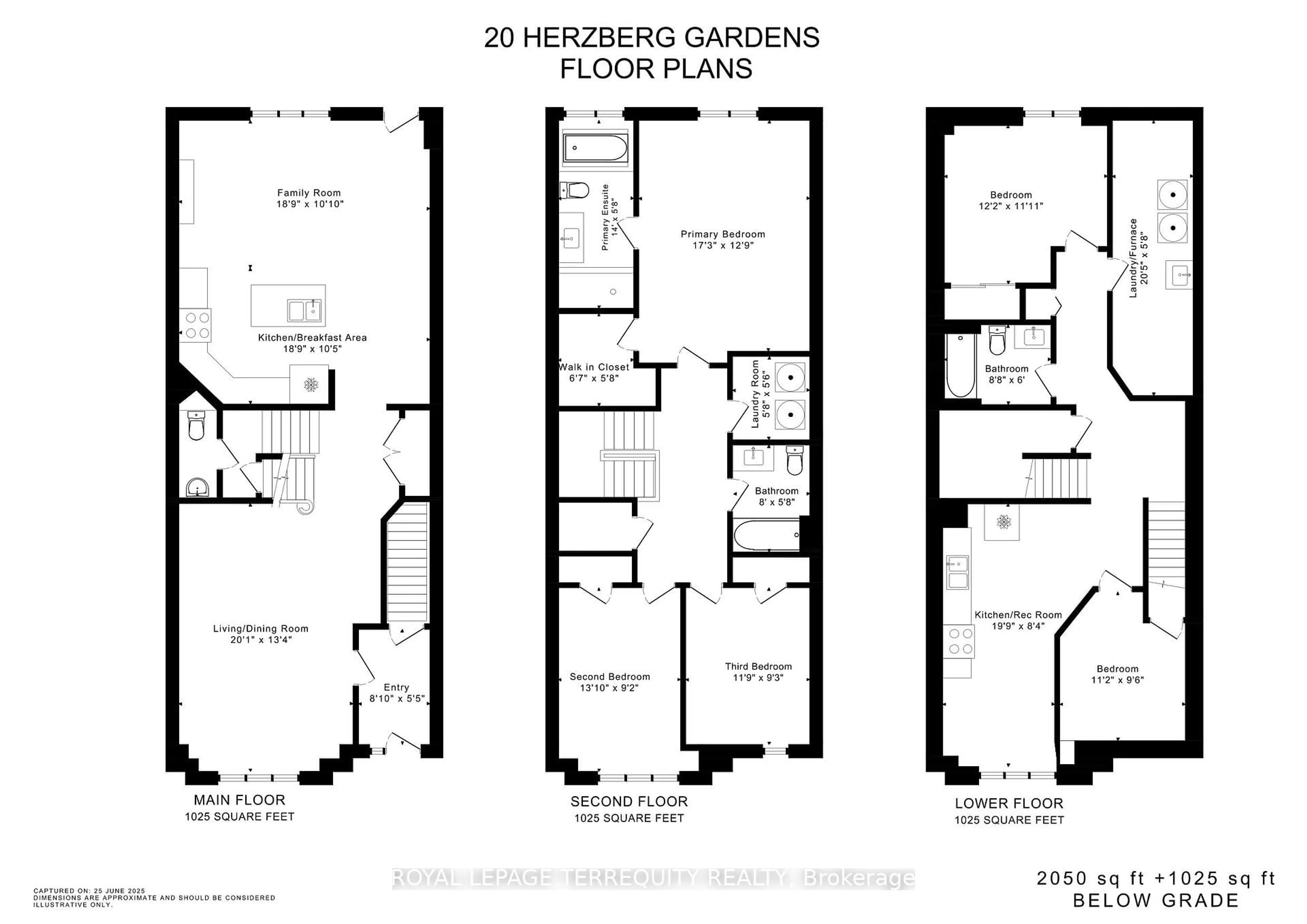 Floor plan for 20 Herzberg Gdns, Toronto Ontario M3J 3P4