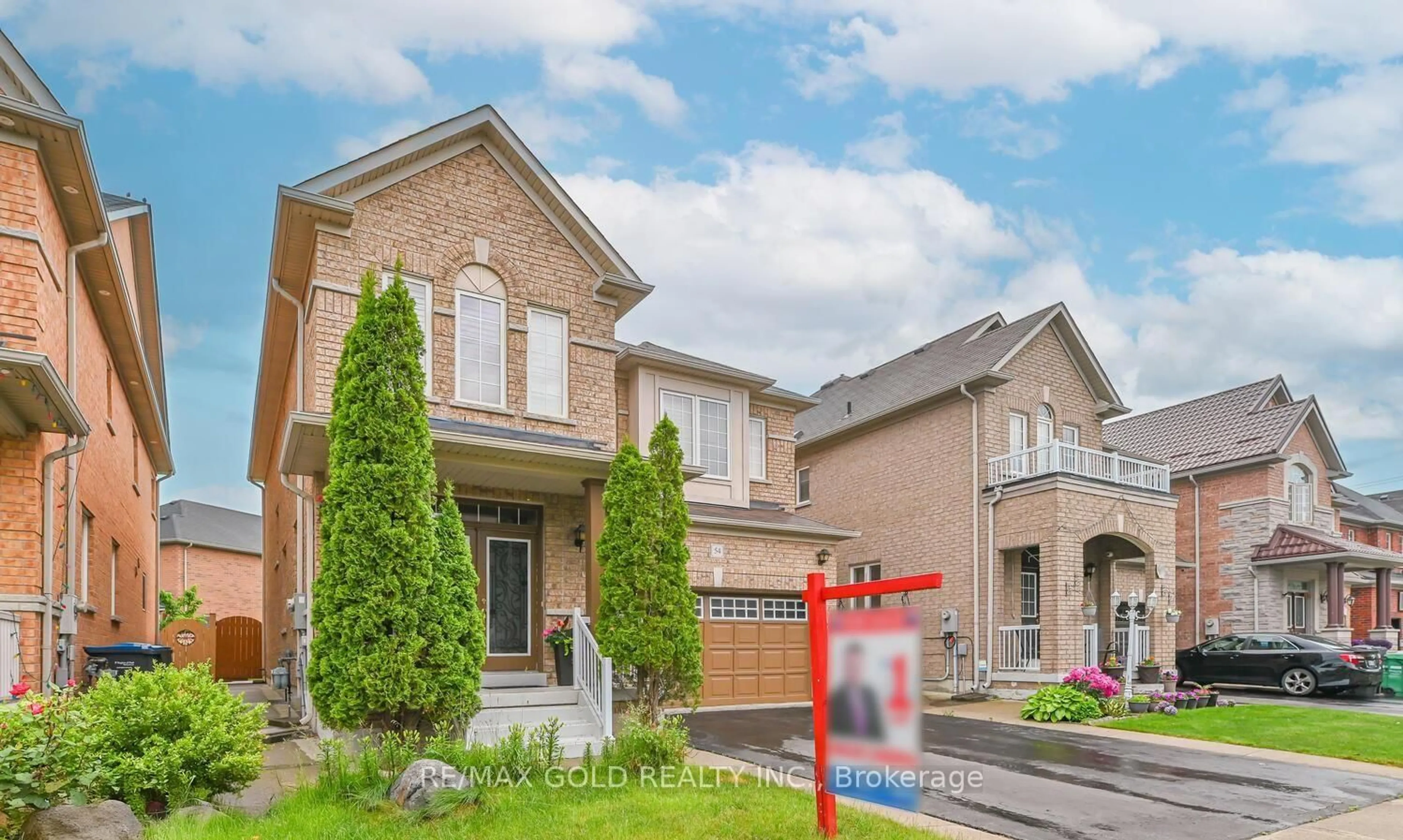 Home with brick exterior material, street for 54 Gamson Cres, Brampton Ontario L6R 0V6