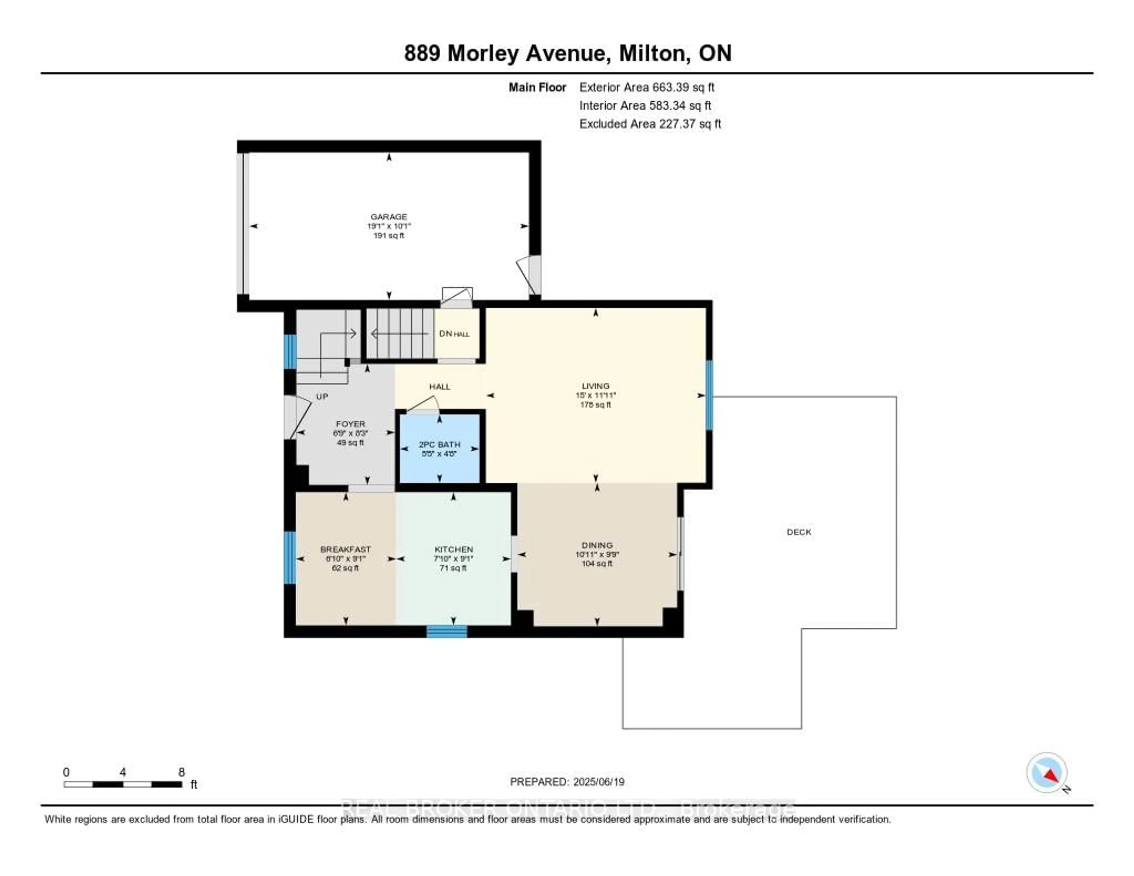 Floor plan for 889 Morley Ave, Milton Ontario L9T 4Y2