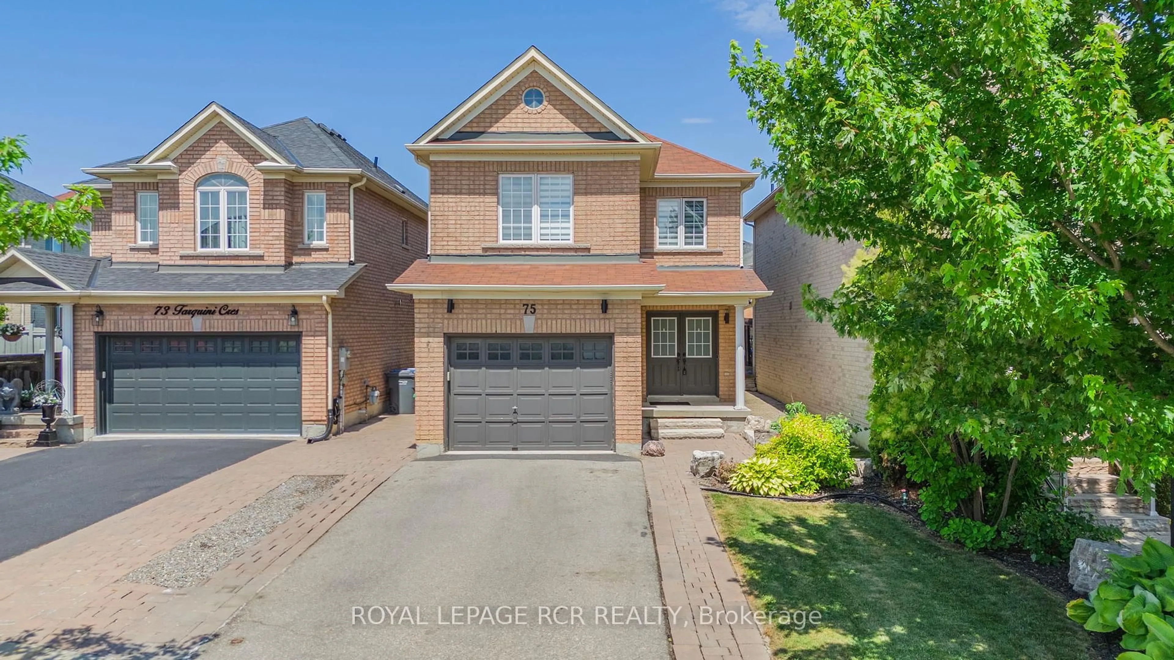 Home with brick exterior material, street for 75 Tarquini Cres, Caledon Ontario L7E 2Z5