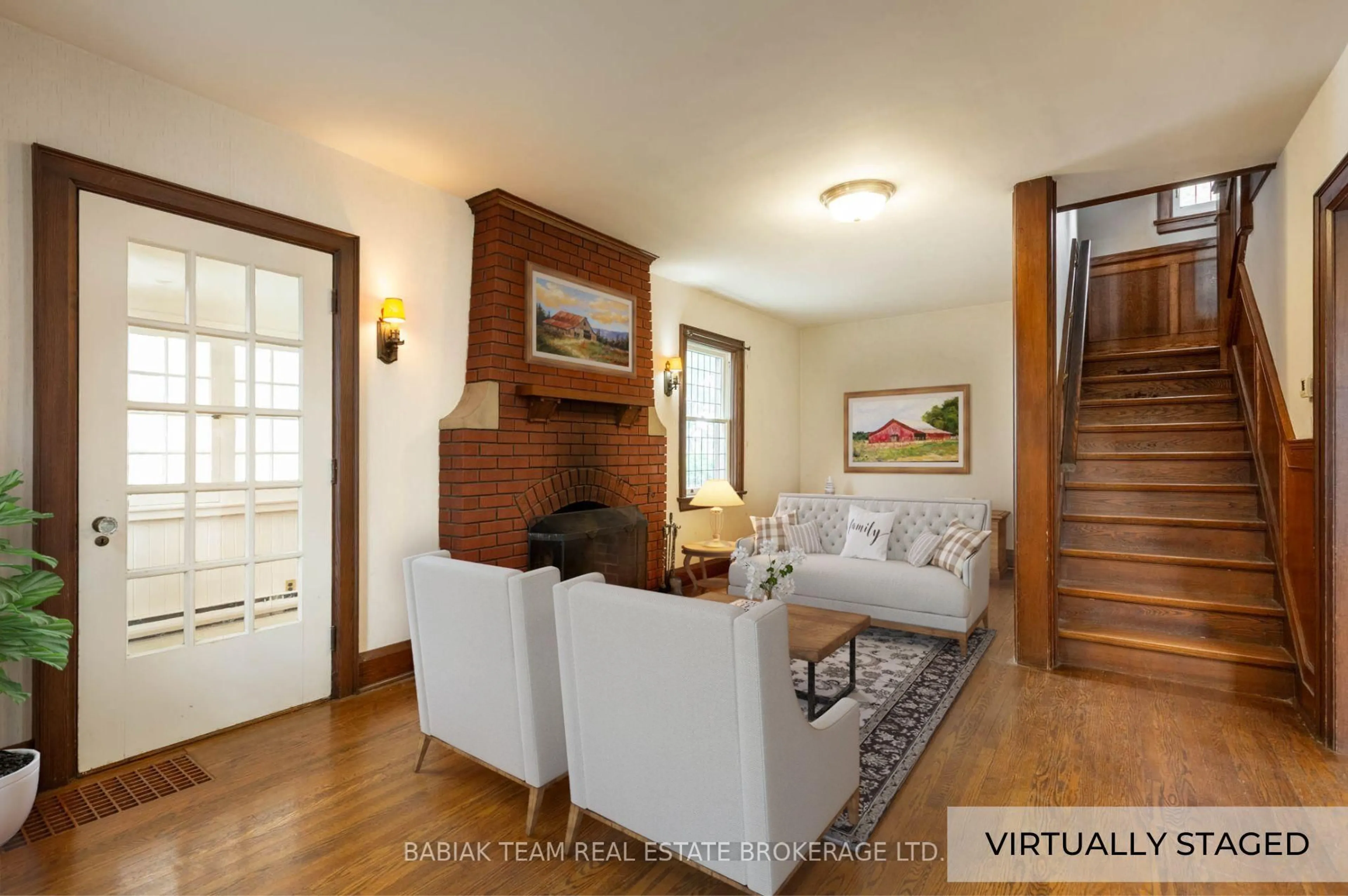 Living room with furniture, wood/laminate floor for 1372 Islington Ave, Toronto Ontario M9A 3K6