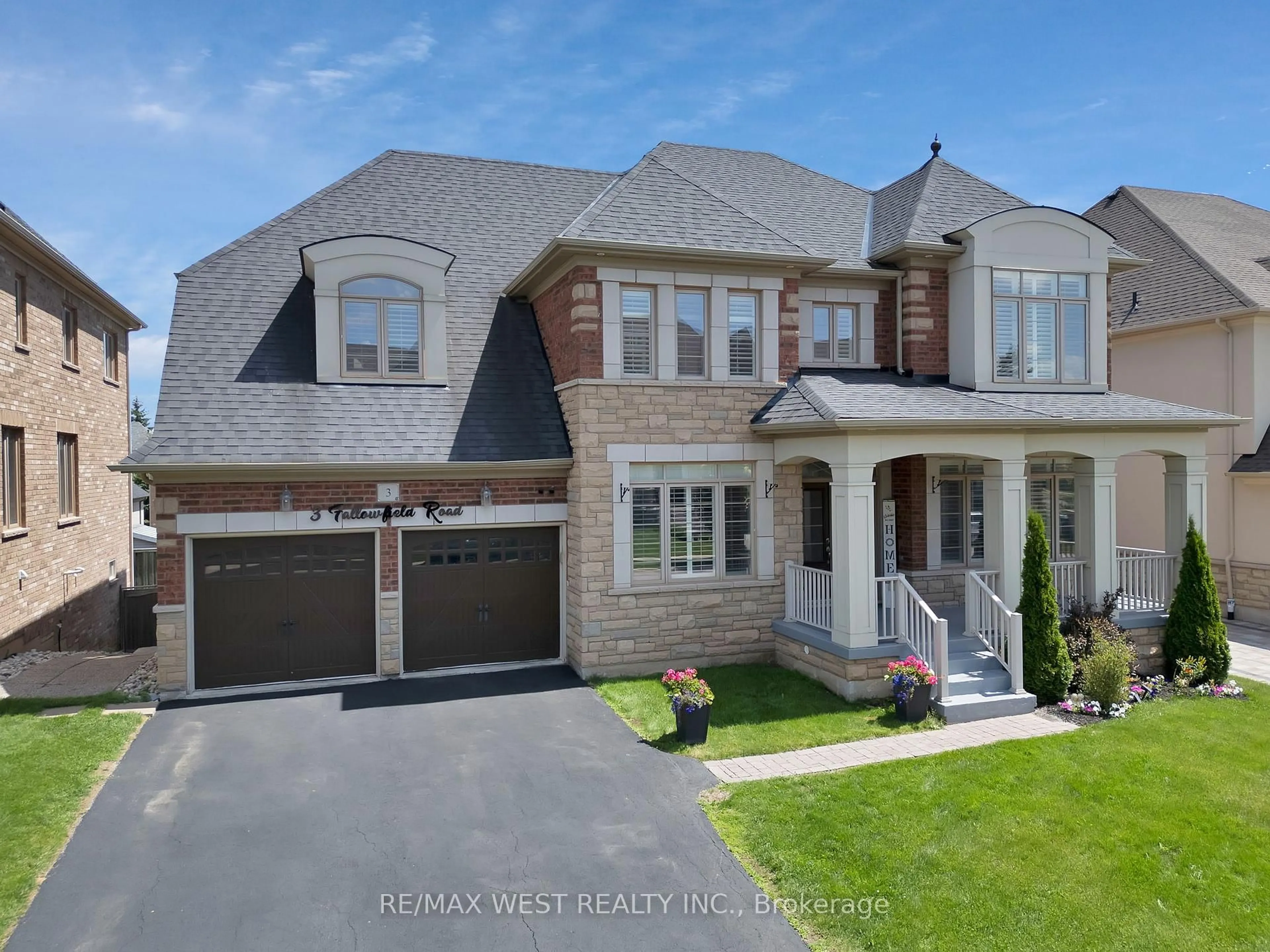 Home with brick exterior material, street for 3 Fallowfield Rd, Brampton Ontario L6X 0W3