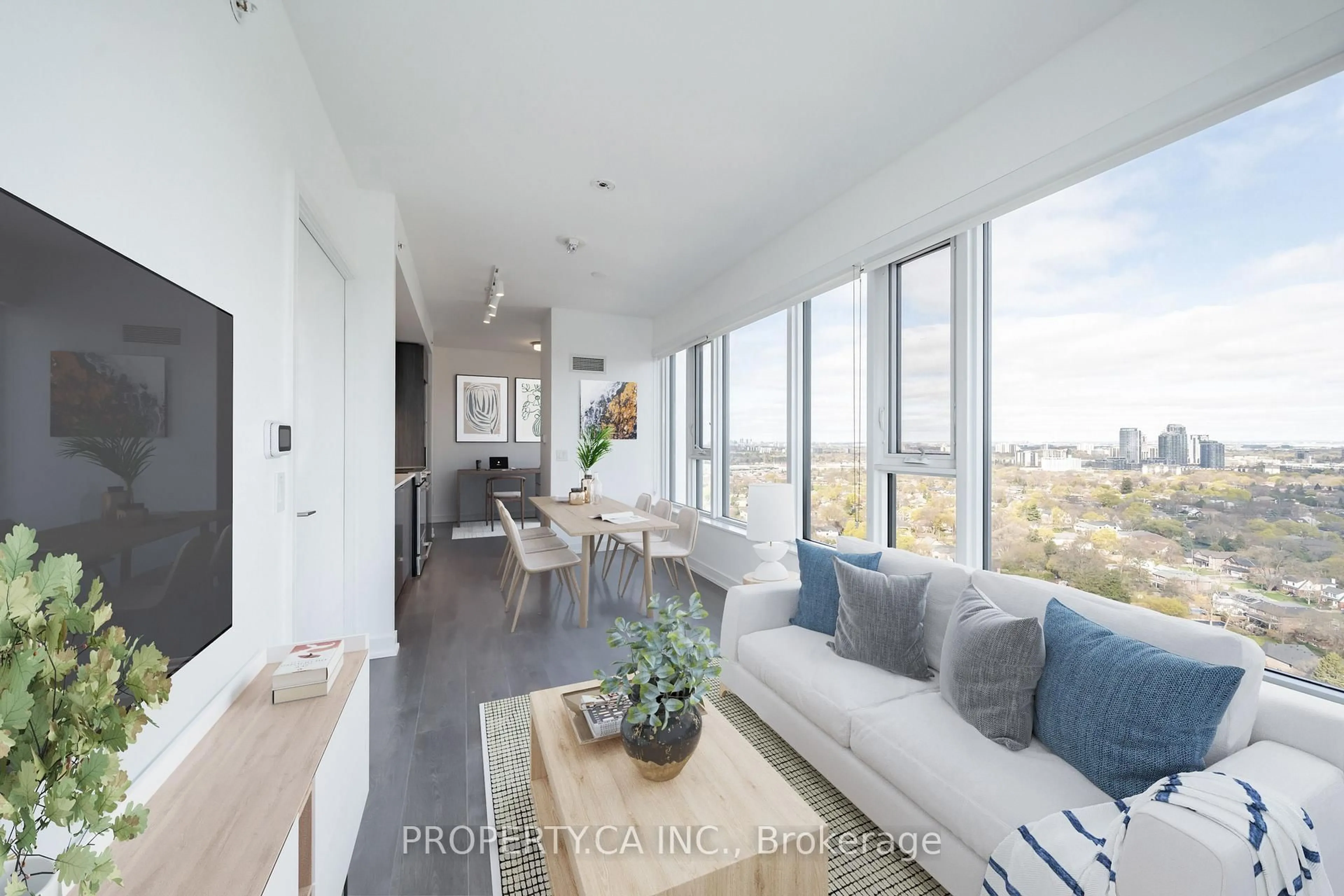 Living room with furniture, unknown for 30 Samuel Wood Way #2404, Toronto Ontario M9B 0H9