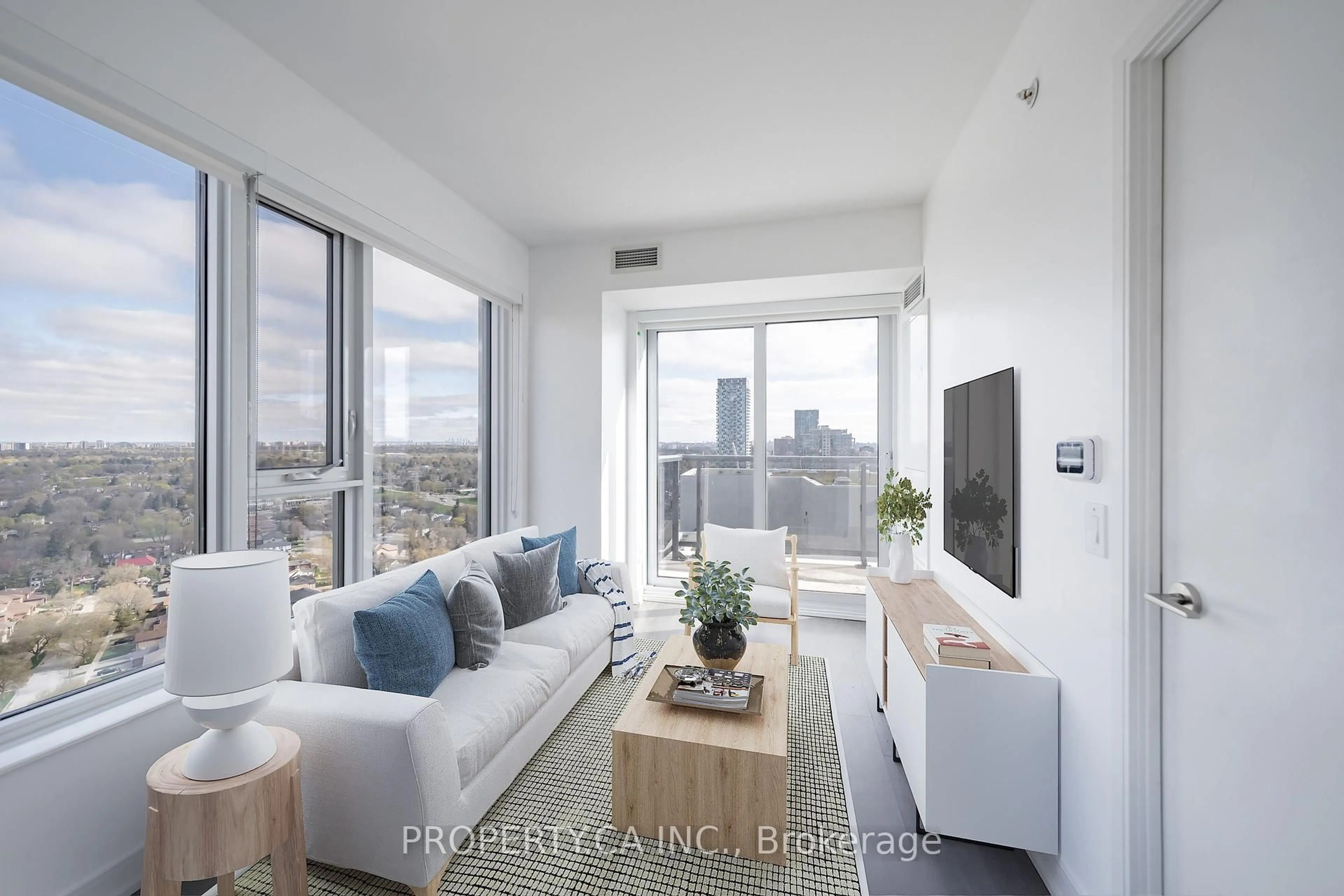 Living room with furniture, unknown for 30 Samuel Wood Way #2404, Toronto Ontario M9B 0H9