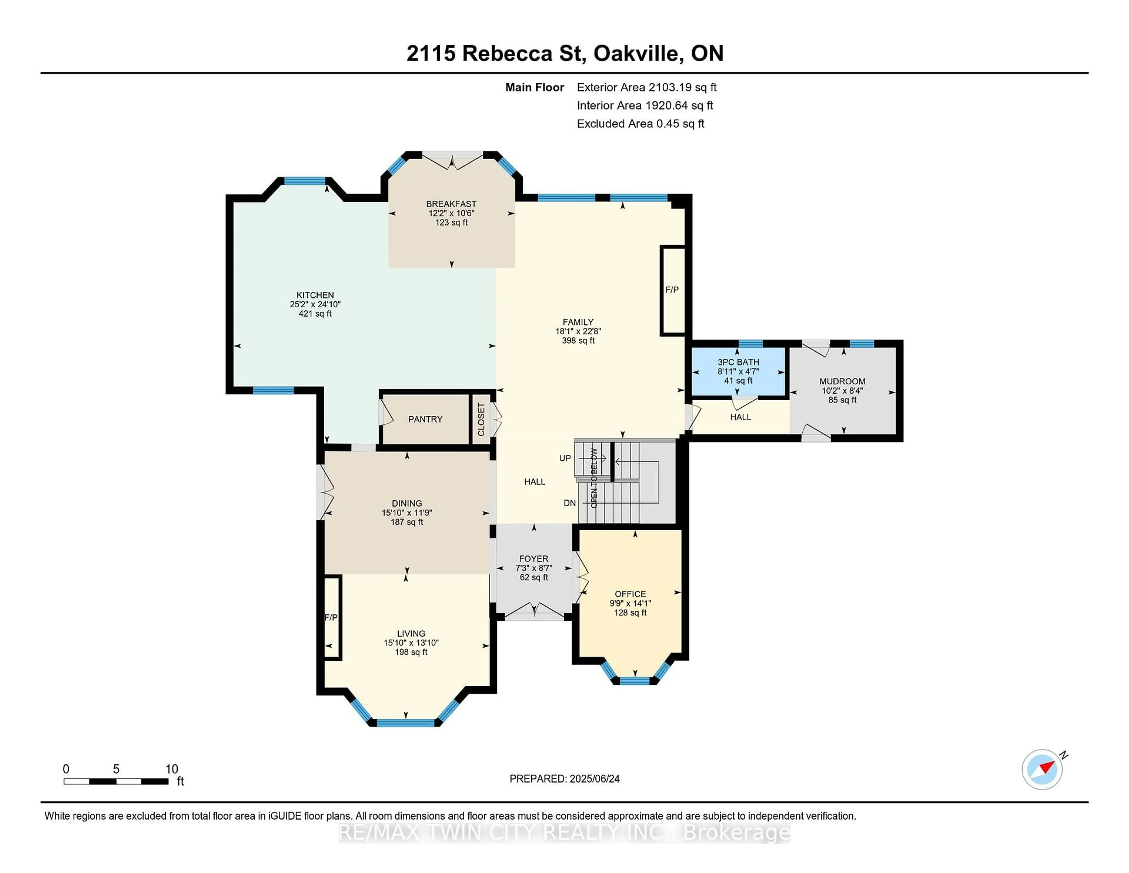 Floor plan for 2115 Rebecca St, Oakville Ontario L6L 2A4