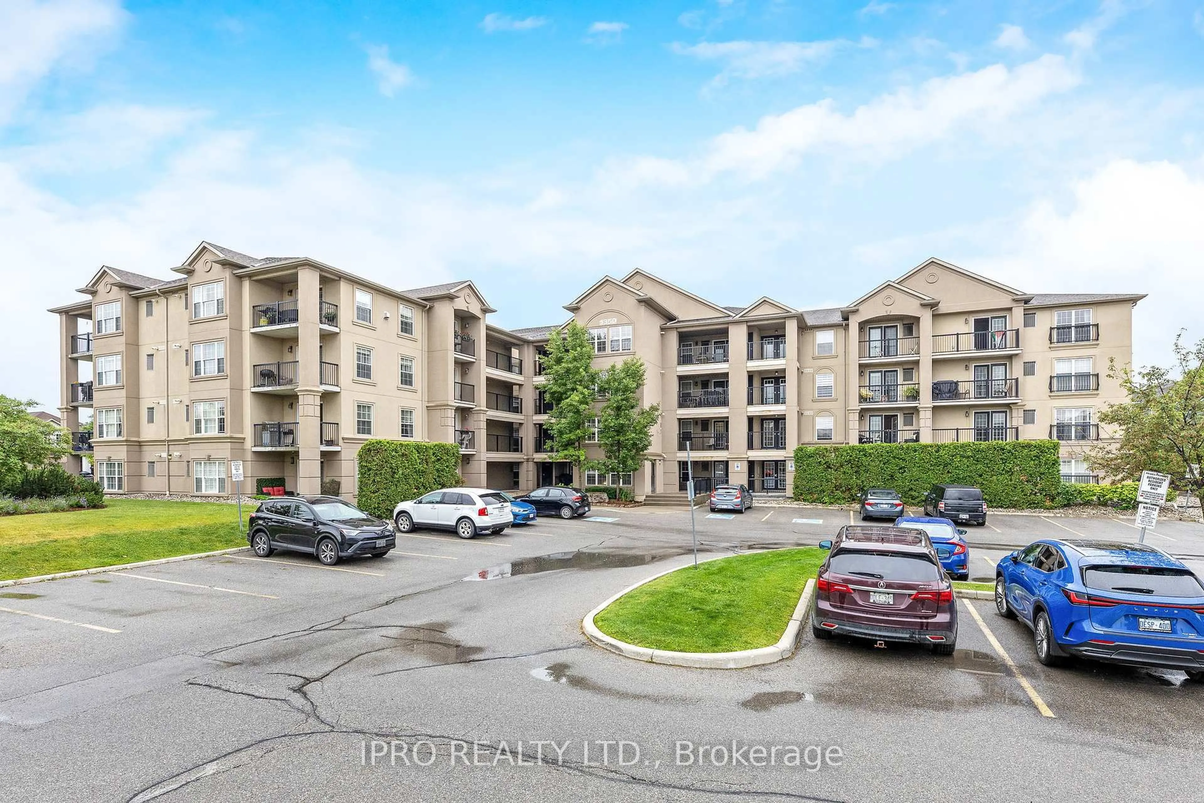 A pic from outside/outdoor area/front of a property/back of a property/a pic from drone, unknown for 1350 Main St #110, Milton Ontario L9T 7S6