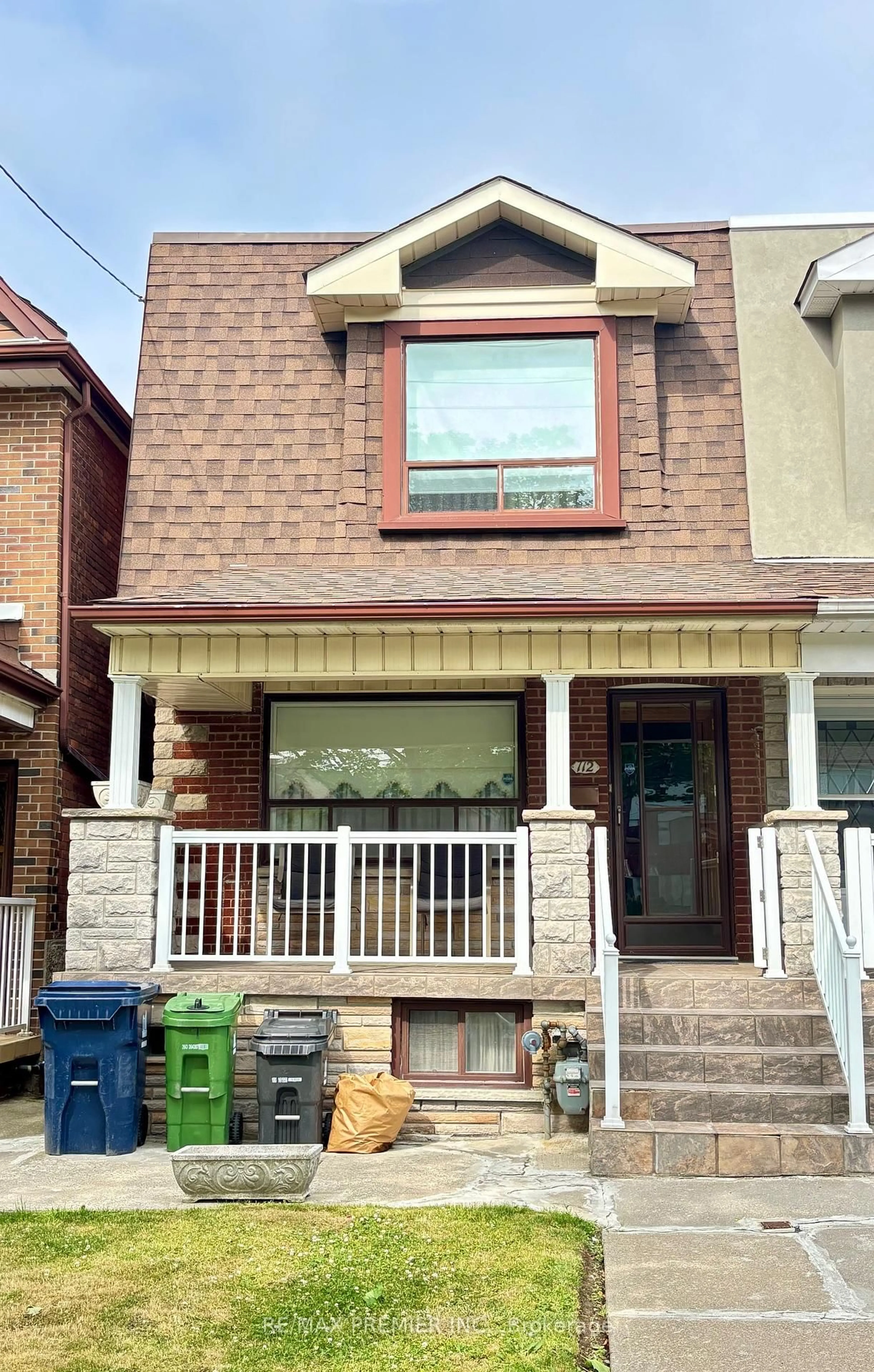 Home with brick exterior material, street for 112 Caledonia Rd, Toronto Ontario M6E 4S7