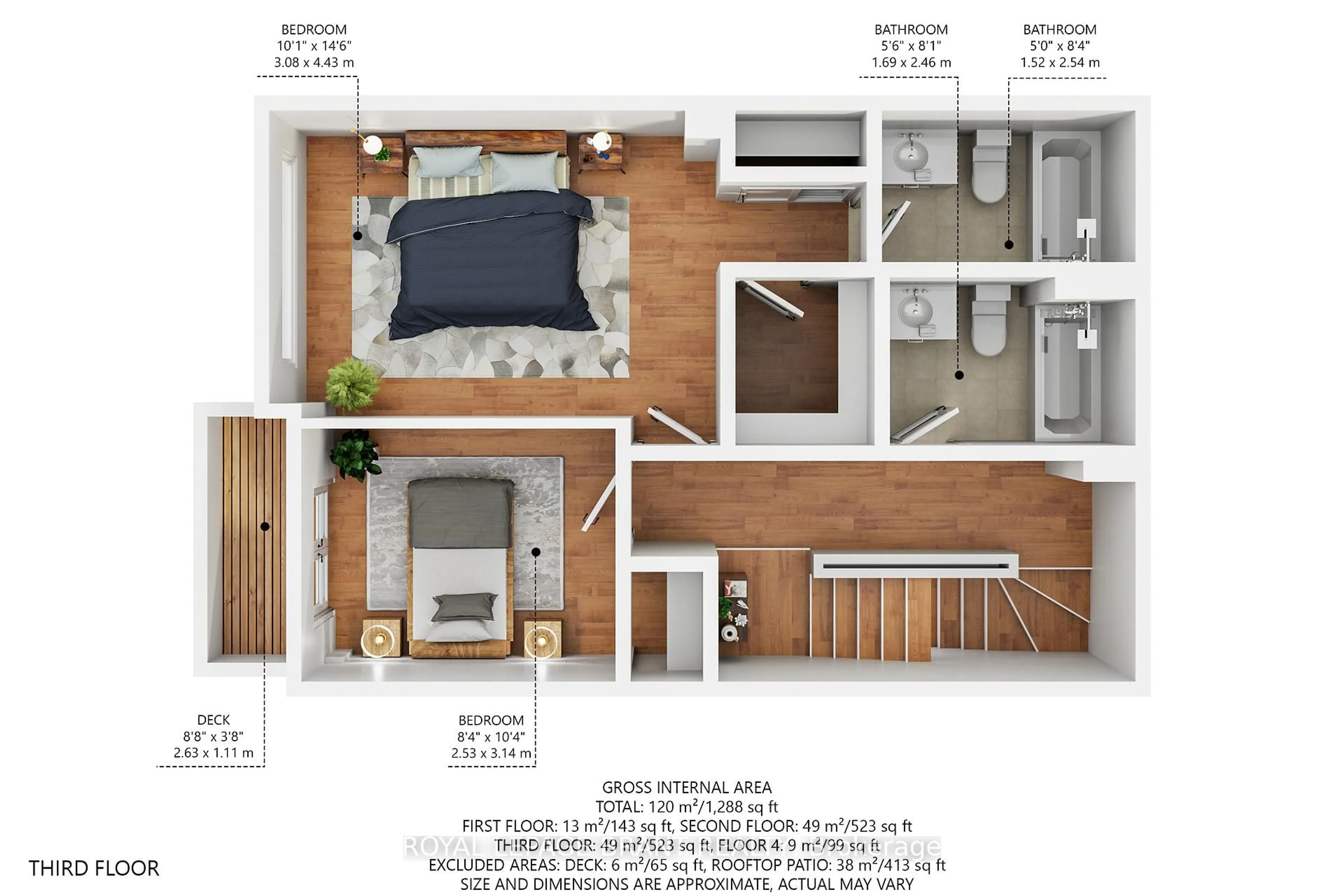 Floor plan for 422 Athabasca Common, Oakville Ontario N6H 0R5