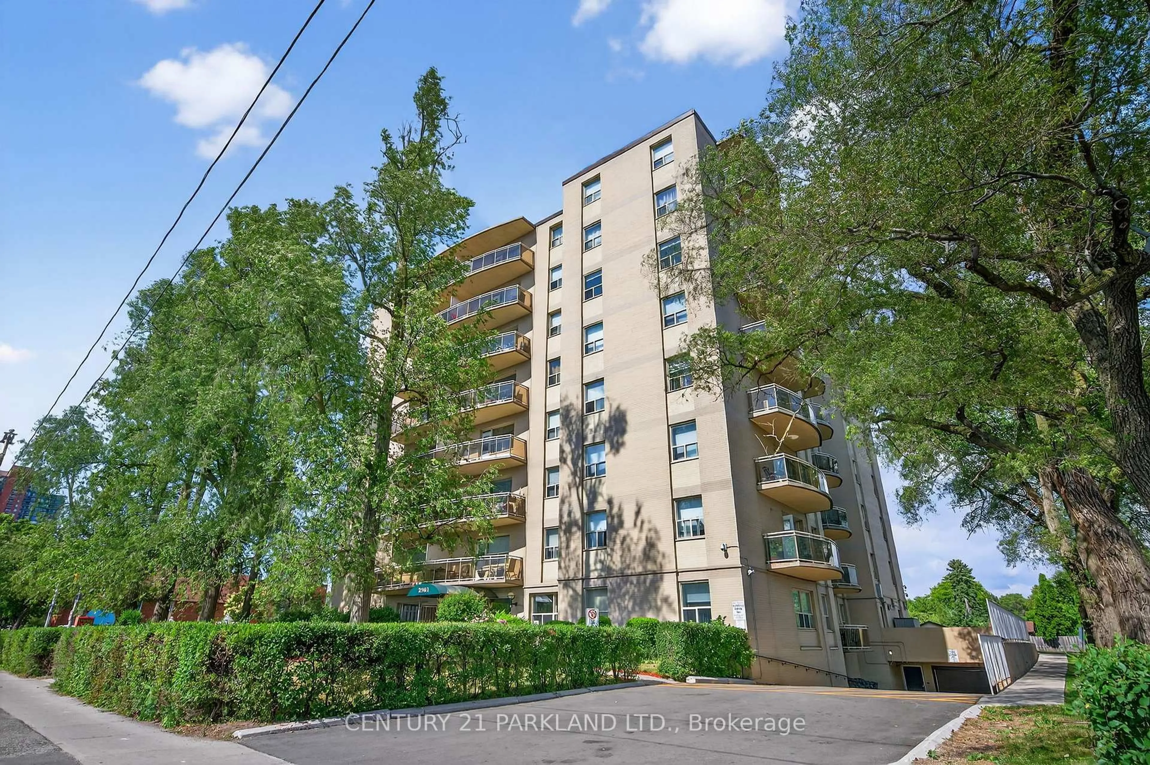 A pic from outside/outdoor area/front of a property/back of a property/a pic from drone, street for 2961 Dufferin St #202, Toronto Ontario M6B 3T2