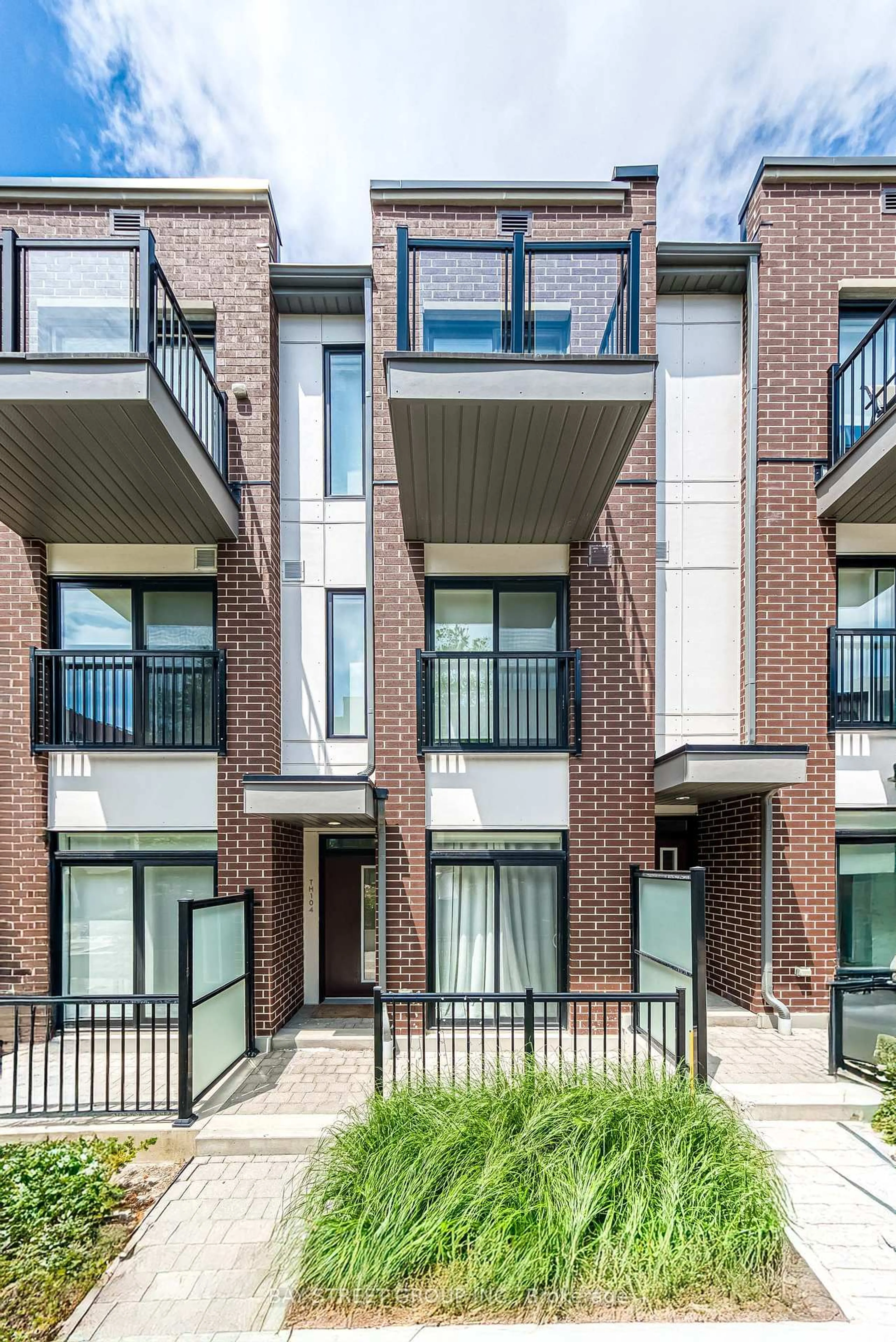 Home with brick exterior material, street for 110 Canon Jackson Dr #104, Toronto Ontario M6M 0C1