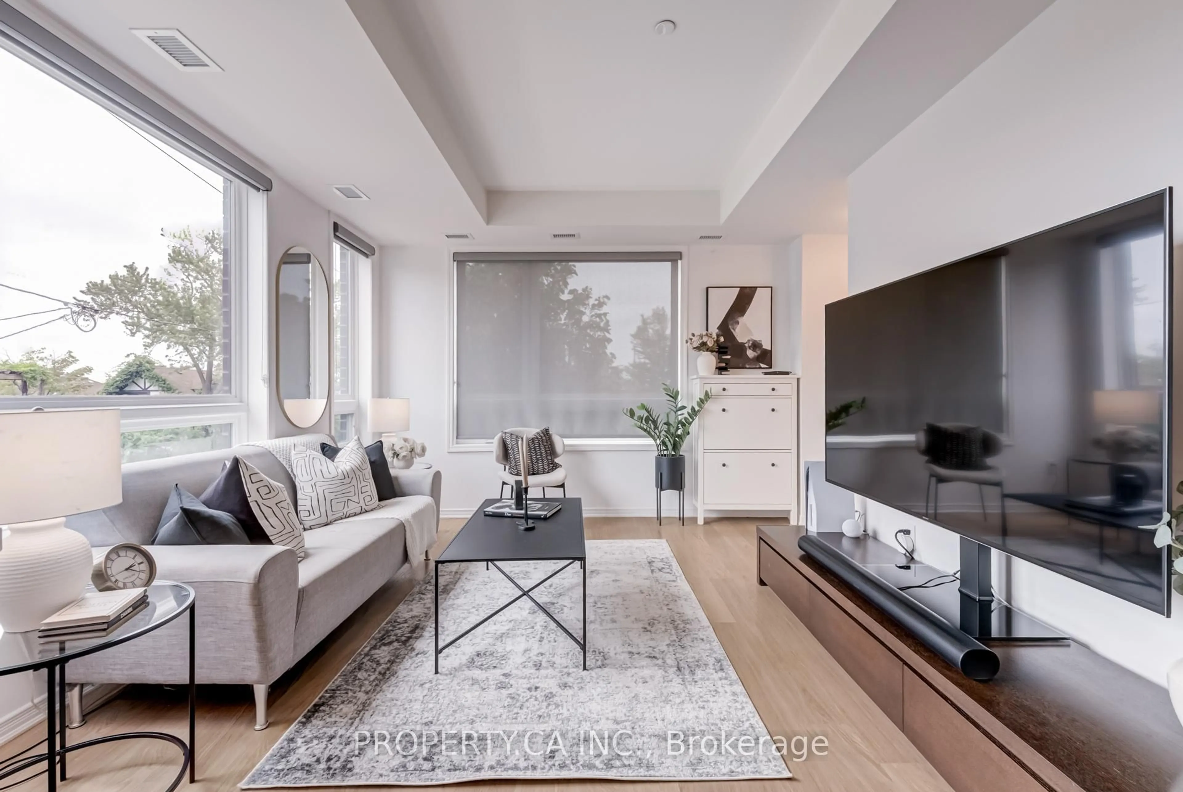 Living room with furniture, unknown for 1130 Briar Hill Ave #201, Toronto Ontario M6B 0A9