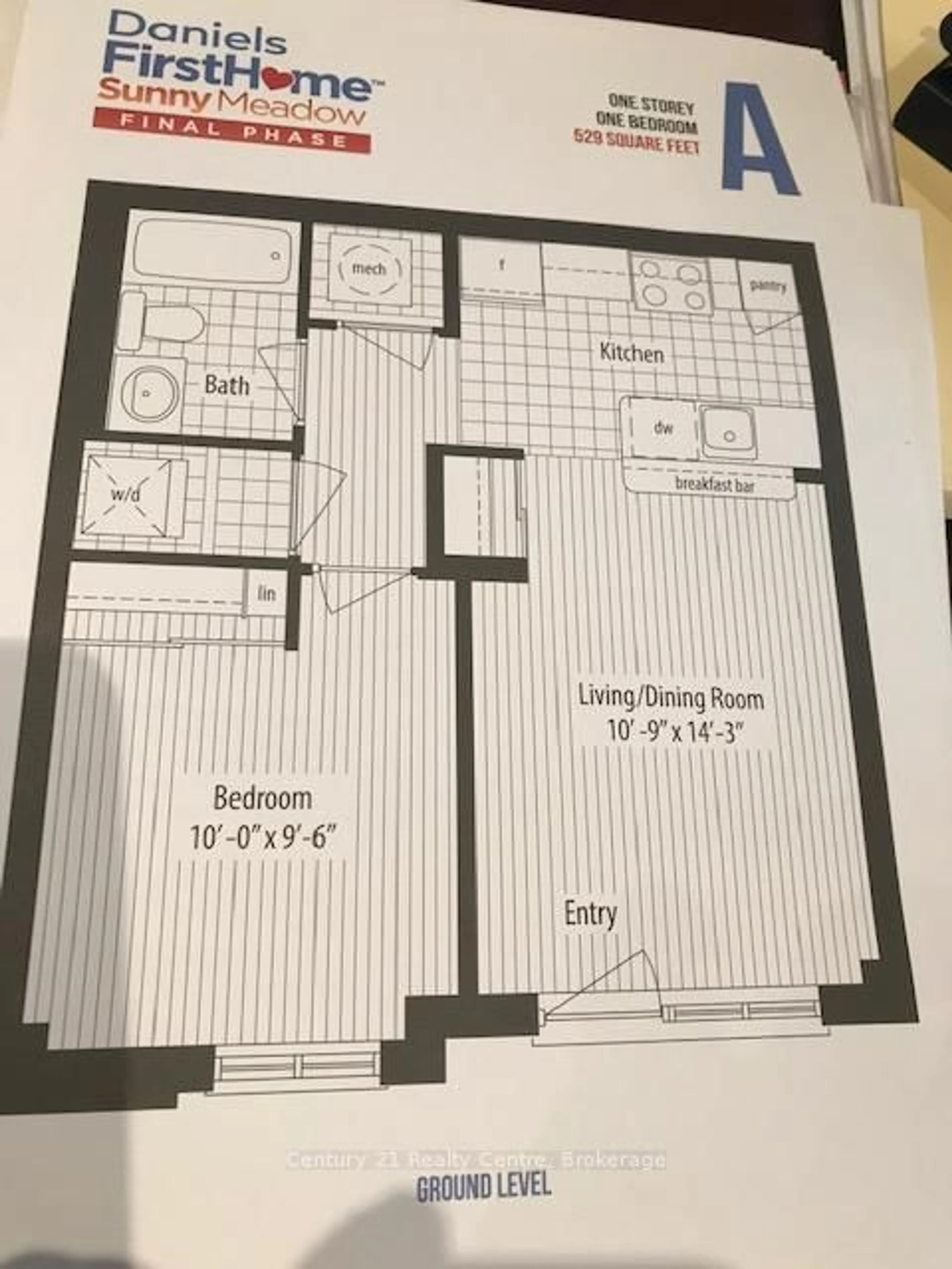 Floor plan for 250 Sunny Meadow Blvd #329, Brampton Ontario L7A 0A1