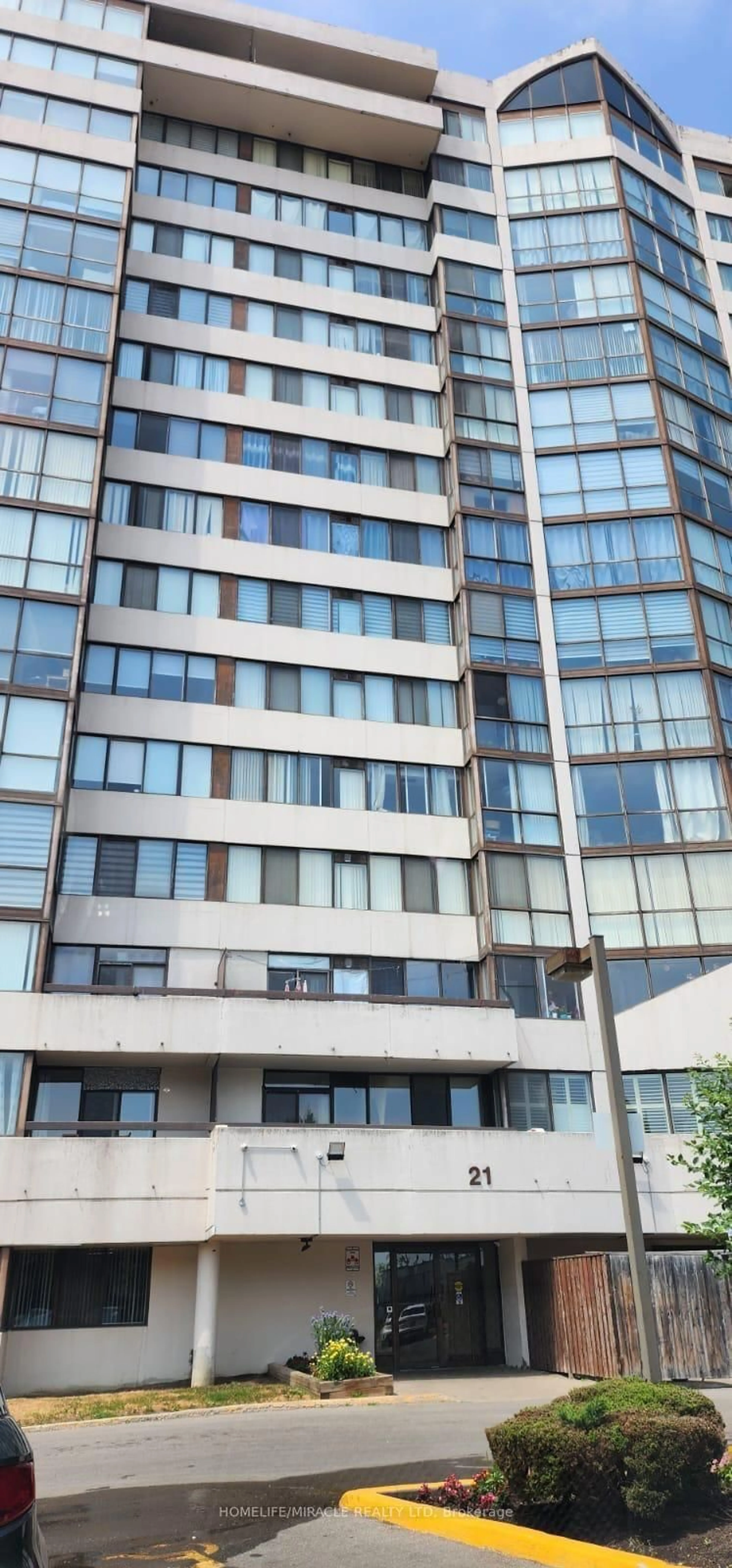 Balcony in the apartment, building for 21 Markbrook Lane #1010, Toronto Ontario M9V 5E4