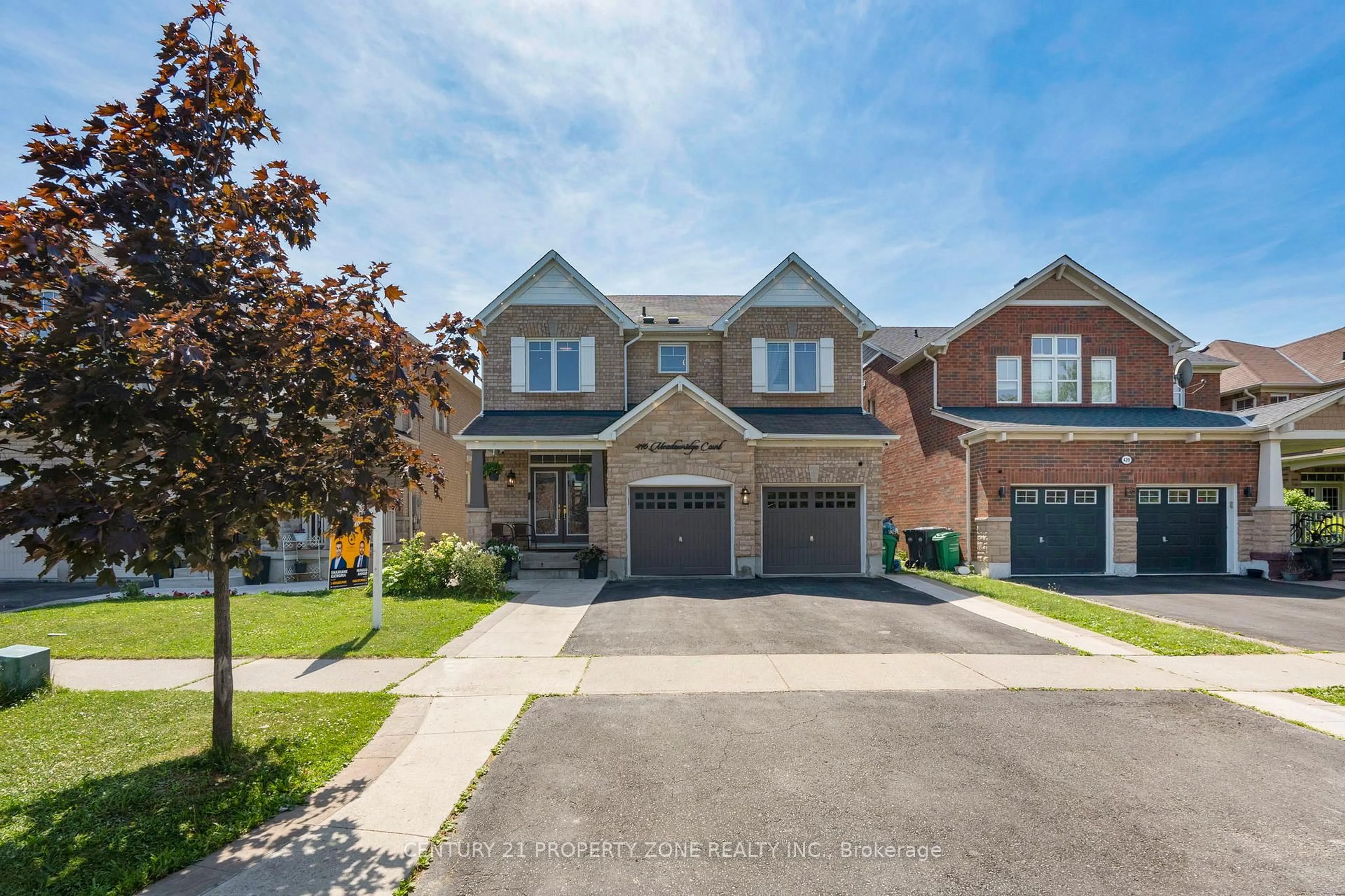 Home with brick exterior material, street for 416 Meadowridge Crt, Mississauga Ontario L5W 0B6
